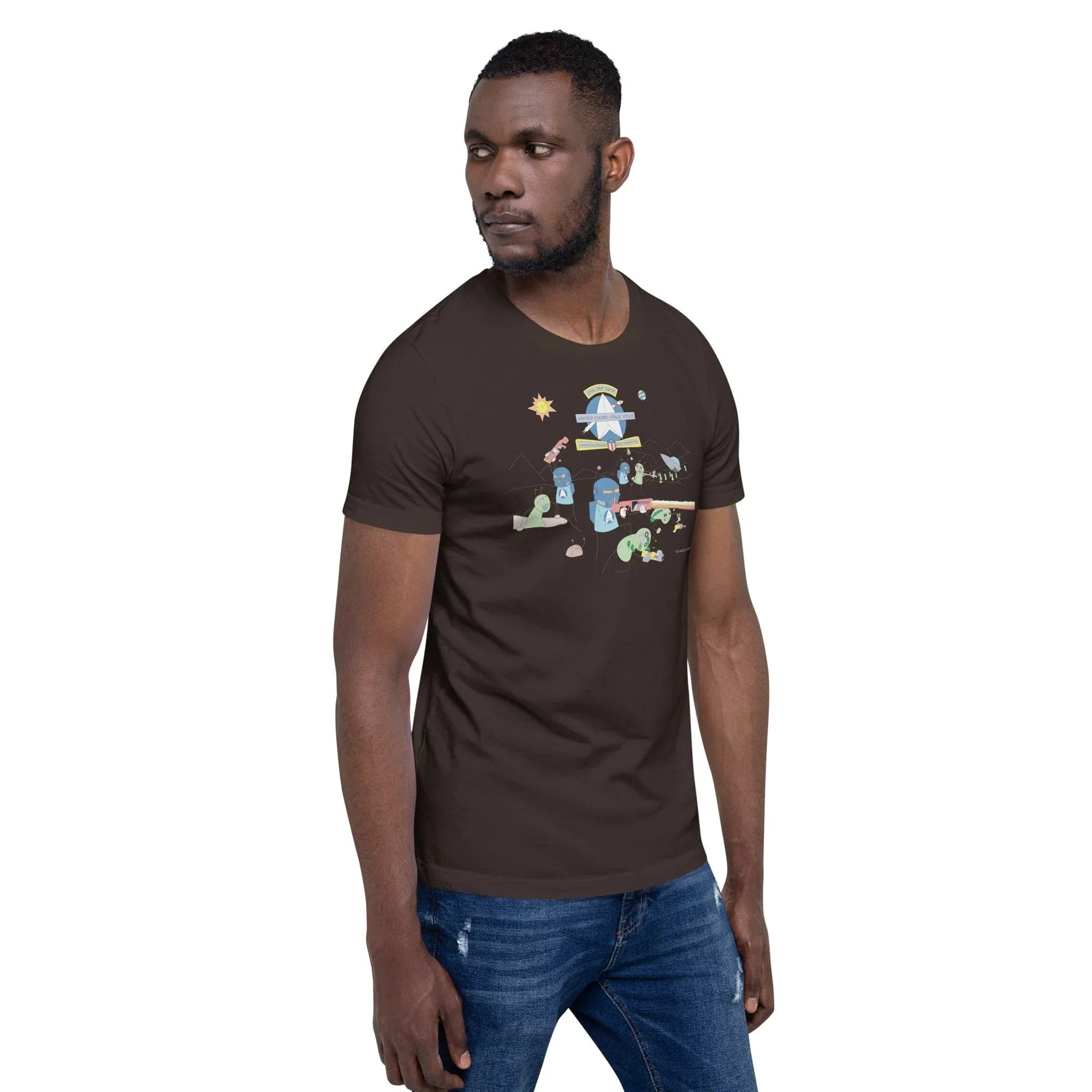 Tactical Gear Junkie Sketch's World © Officially Licensed - Space Force & Aliens Unisex T-Shirt