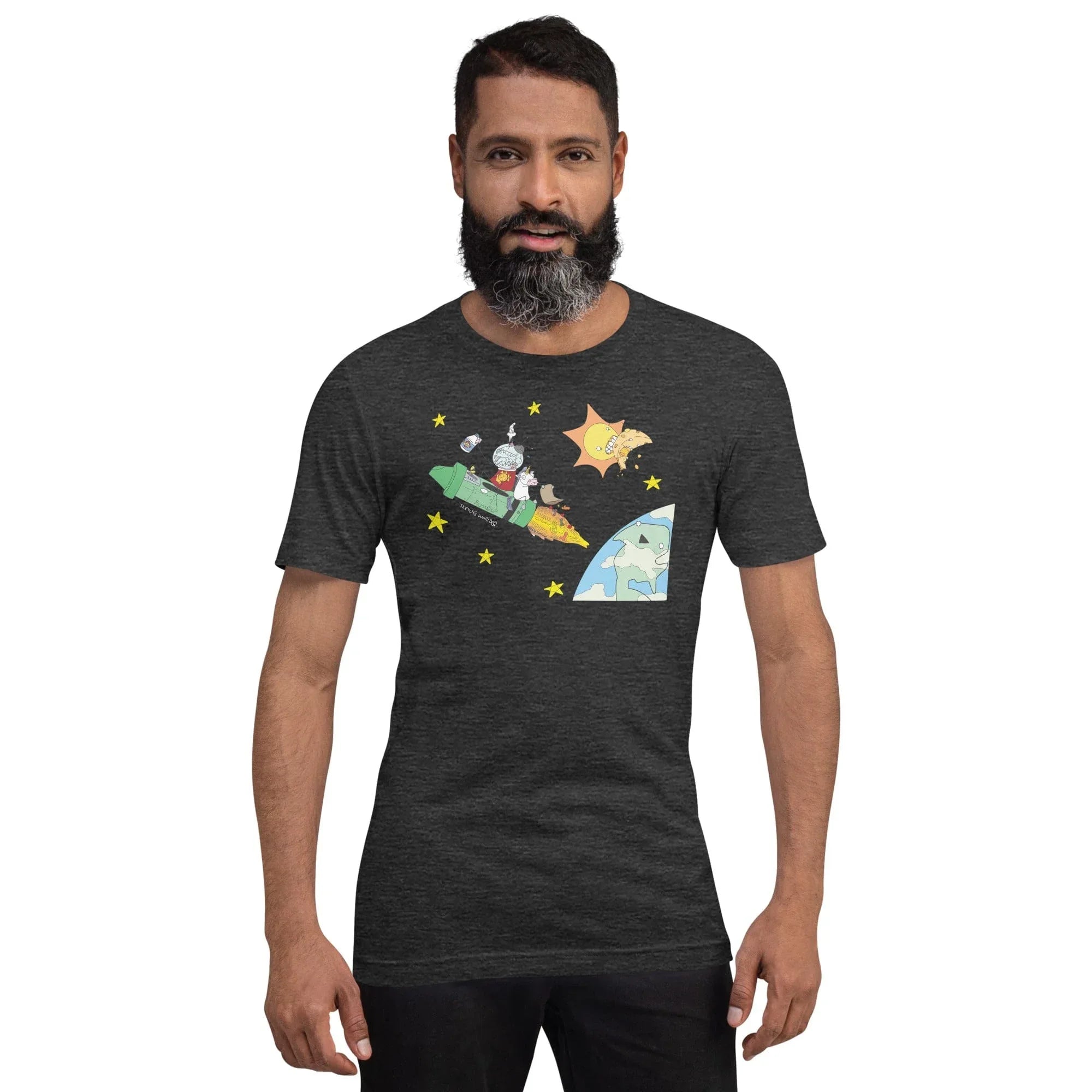Tactical Gear Junkie Dark Grey Heather / XS Sketch's World © Officially Licensed - Marine & Rocket Unisex T-Shirt