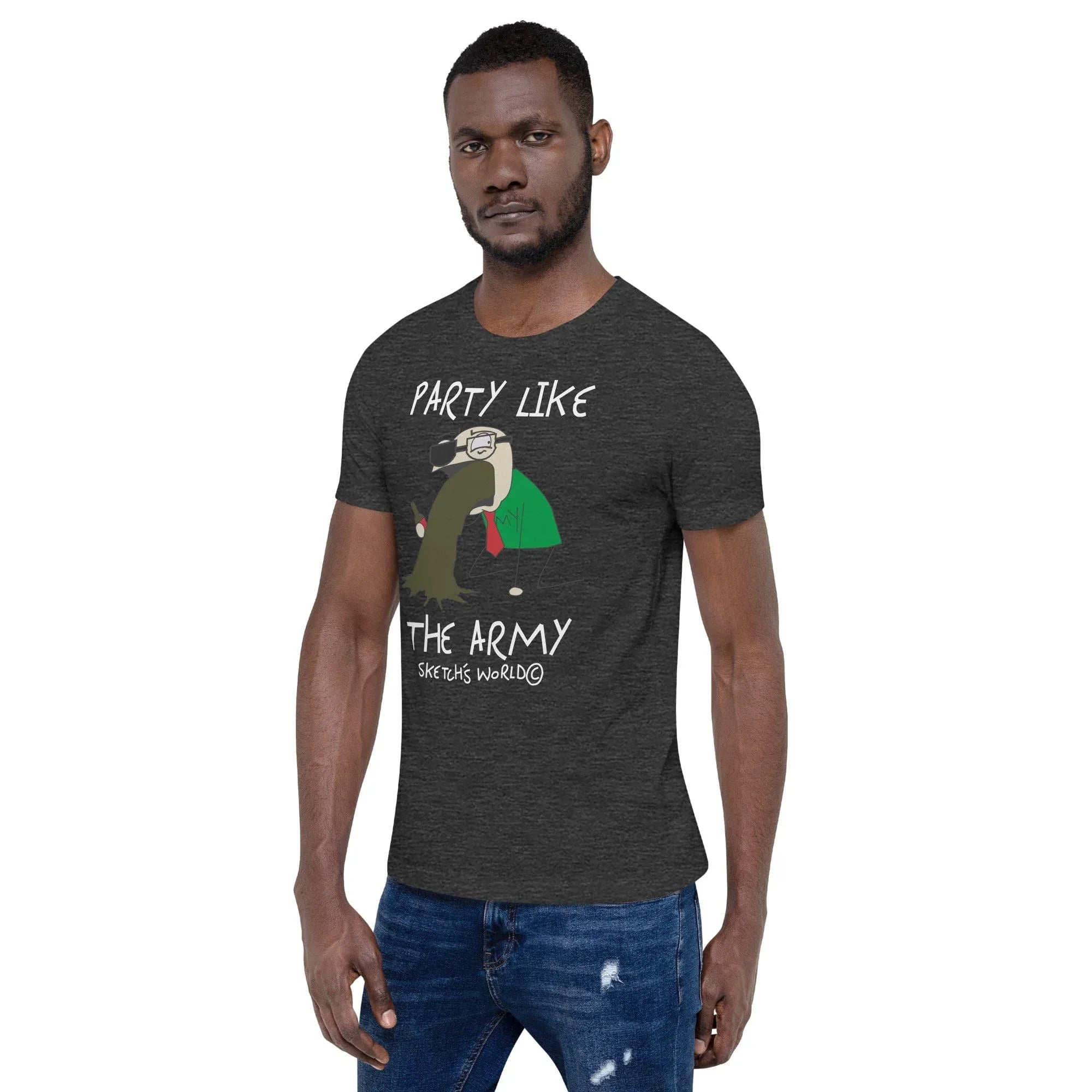 Tactical Gear Junkie Sketch's World © Officially Licensed - Party Like the Army Unisex T-Shirt