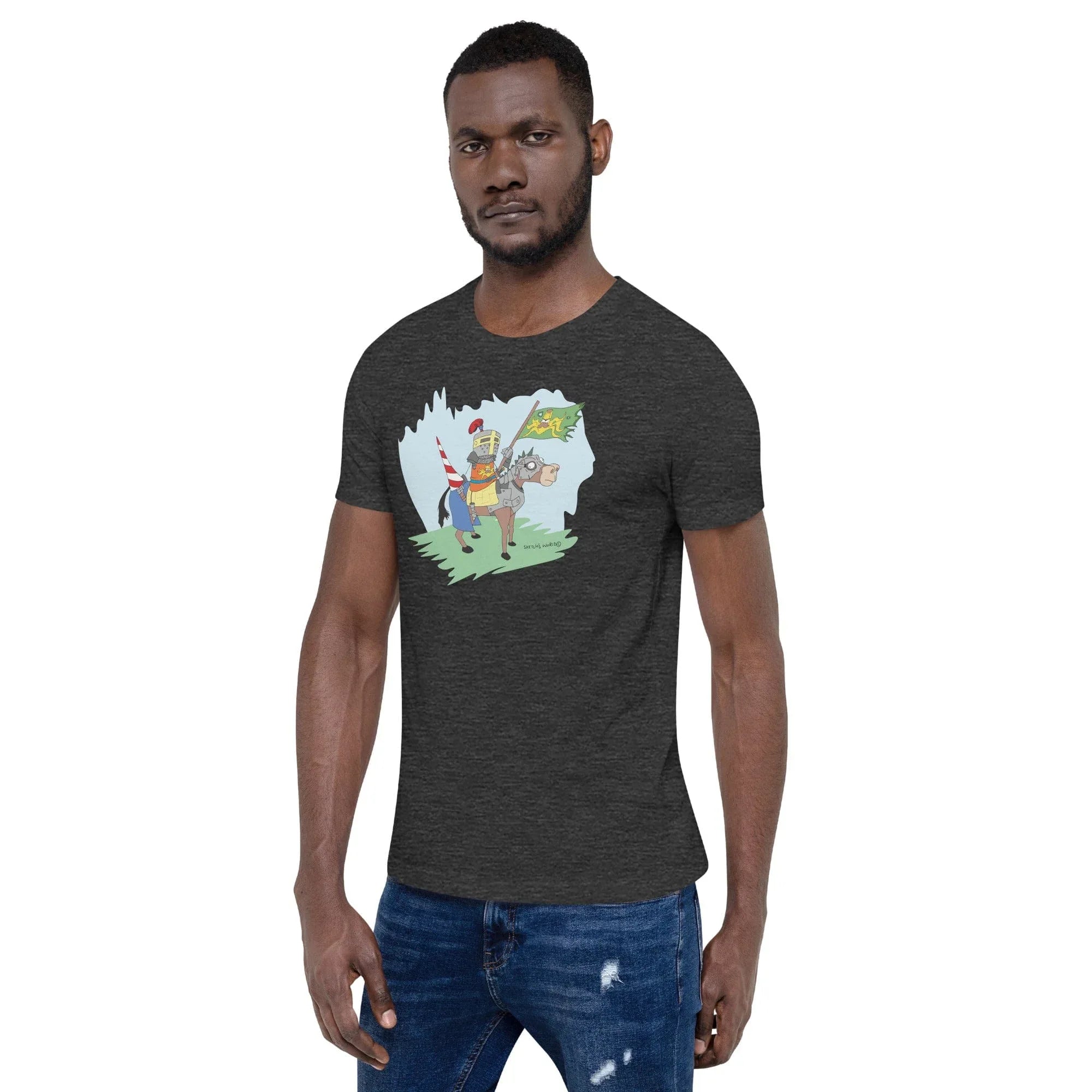 Tactical Gear Junkie Sketch's World © Officially Licensed - Knight on Horse Unisex T-Shirt