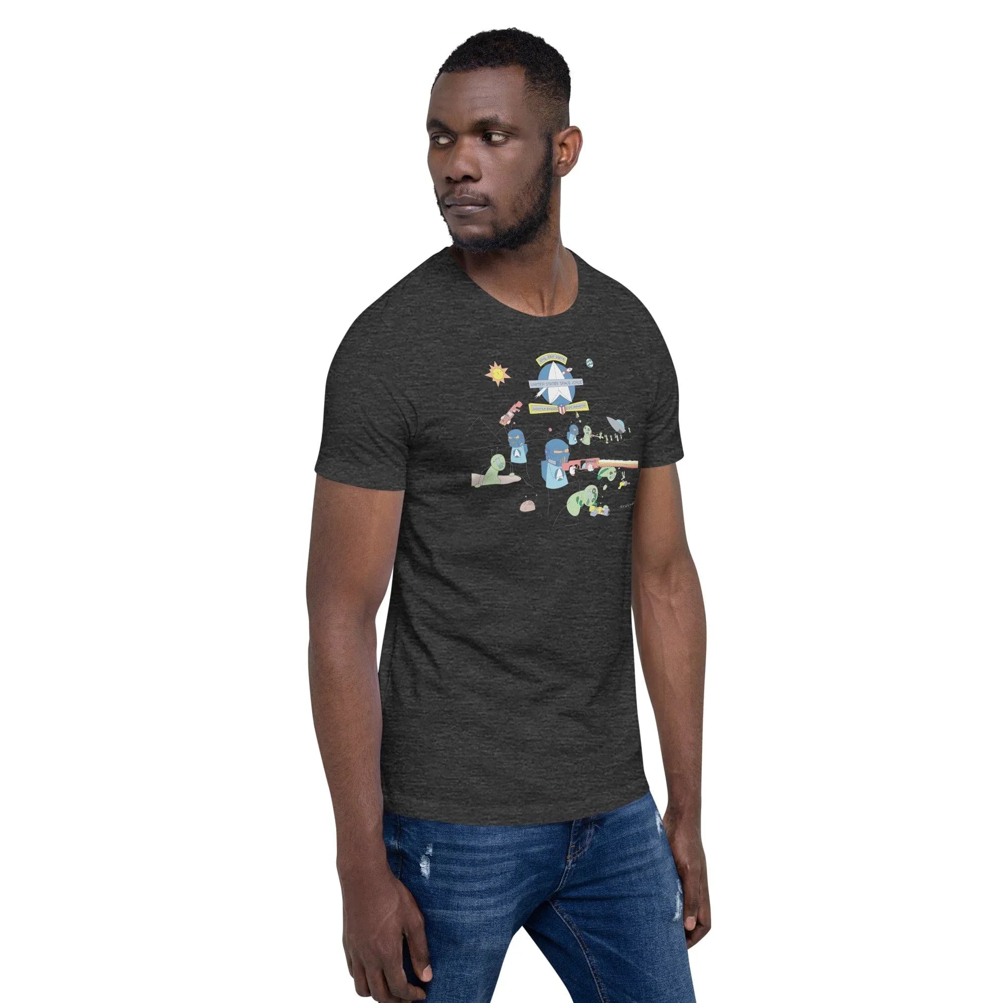 Tactical Gear Junkie Sketch's World © Officially Licensed - Space Force & Aliens Unisex T-Shirt