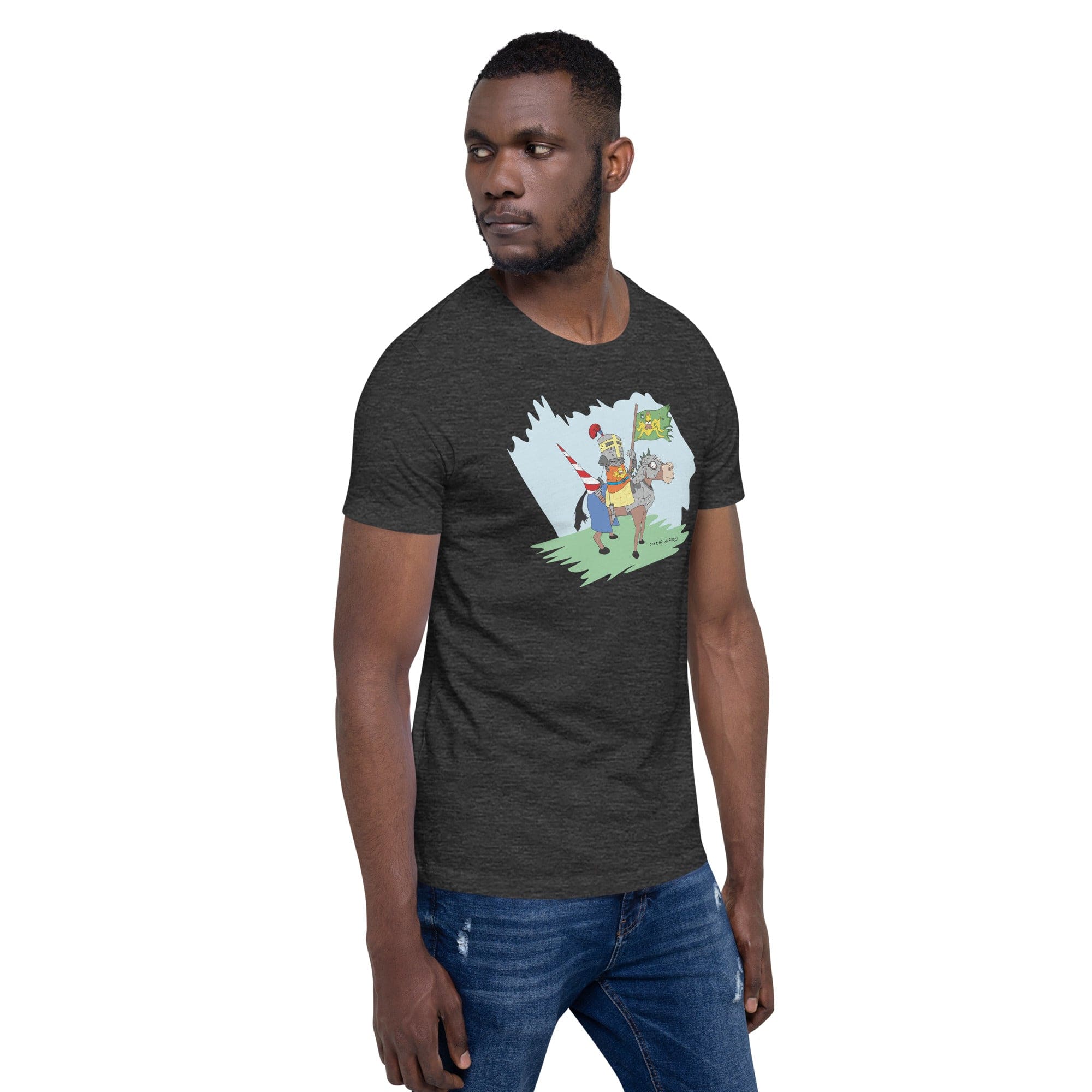 Tactical Gear Junkie Sketch's World © Officially Licensed - Knight on Horse Unisex T-Shirt