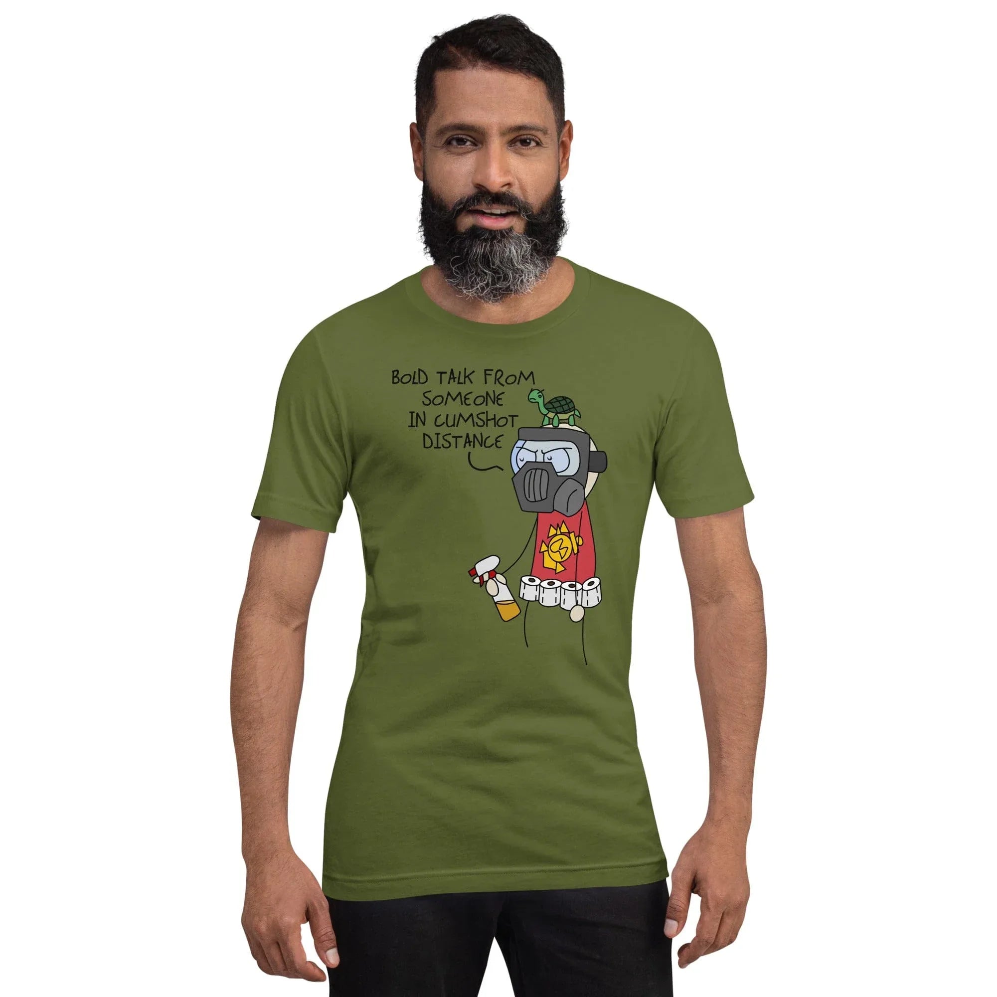 Tactical Gear Junkie Olive / S Sketch's World © Officially Licensed - Cumshot Distance Marine Unisex T-Shirt