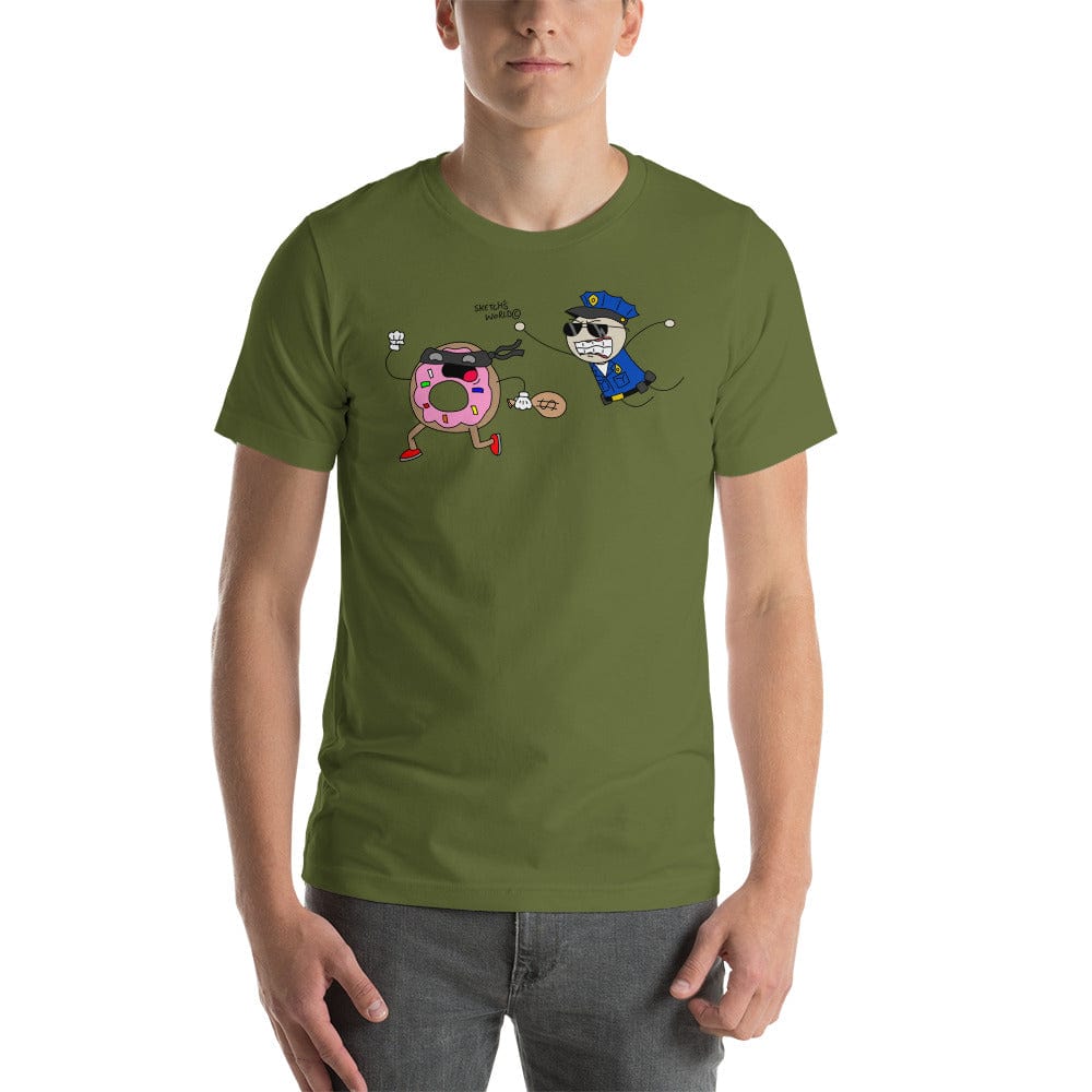 Tactical Gear Junkie Olive / S Sketch's World © Officially Licensed - Police & Donut Unisex T-Shirt