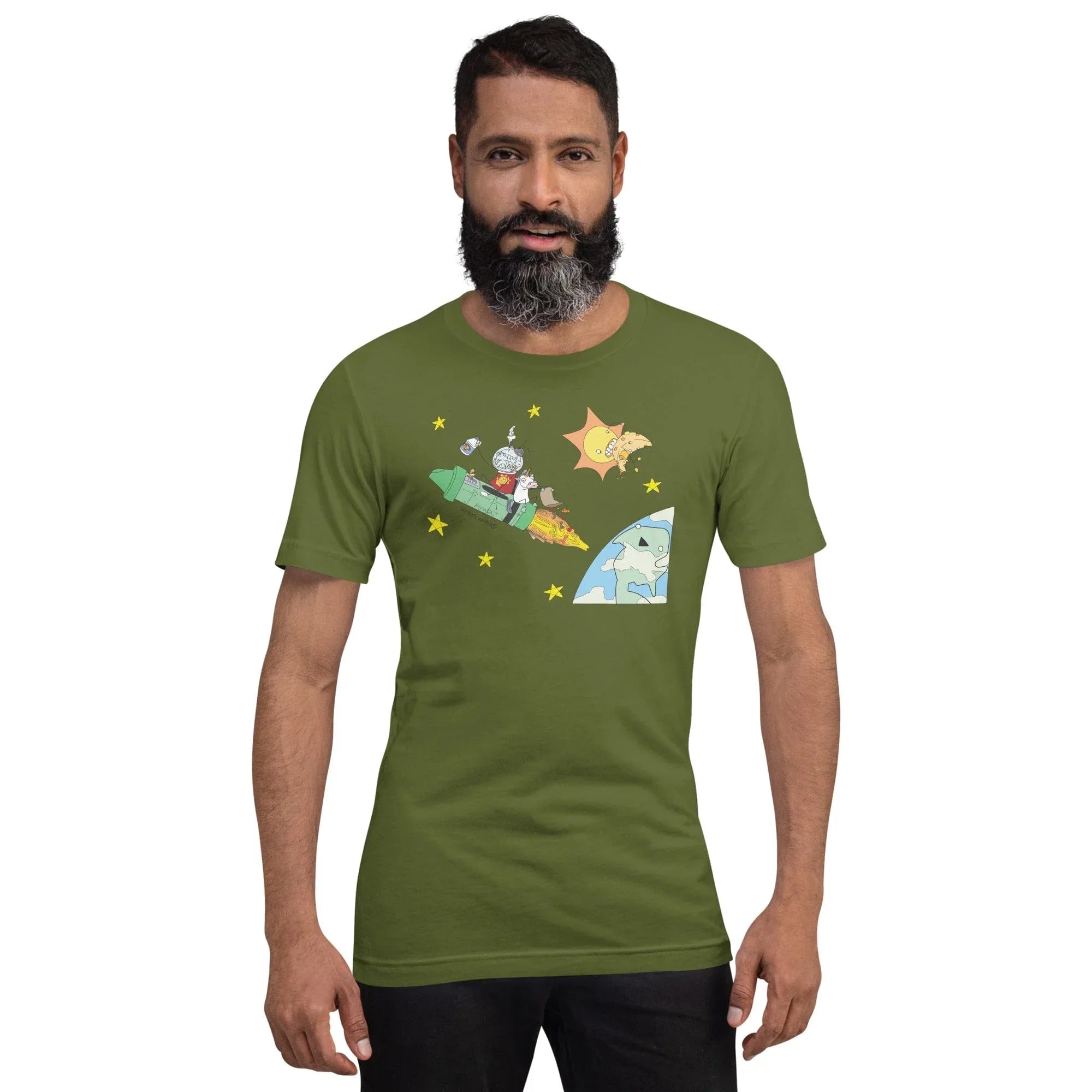 Tactical Gear Junkie Olive / S Sketch's World © Officially Licensed - Marine & Rocket Unisex T-Shirt