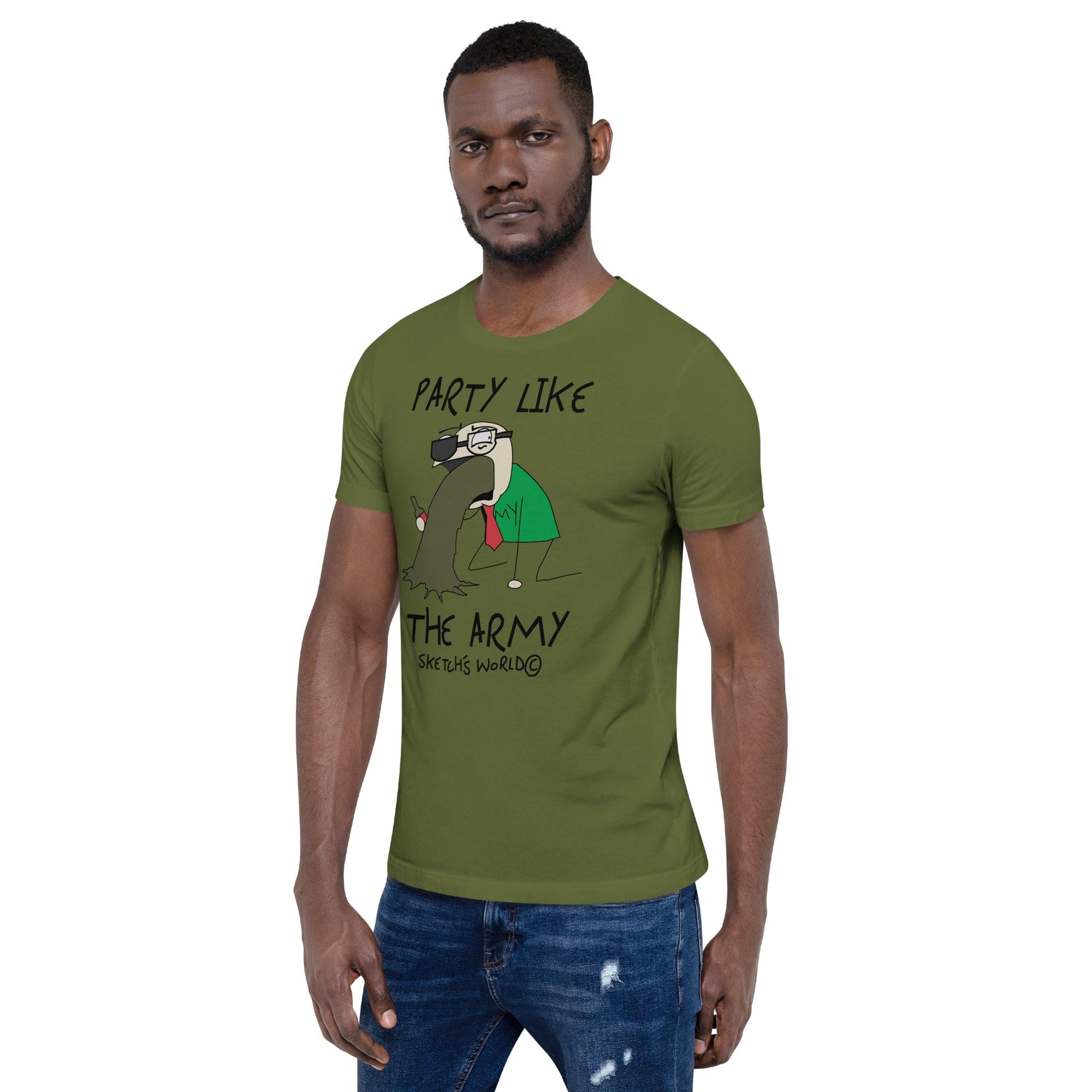 Tactical Gear Junkie Sketch's World © Officially Licensed - Party Like the Army Unisex T-Shirt