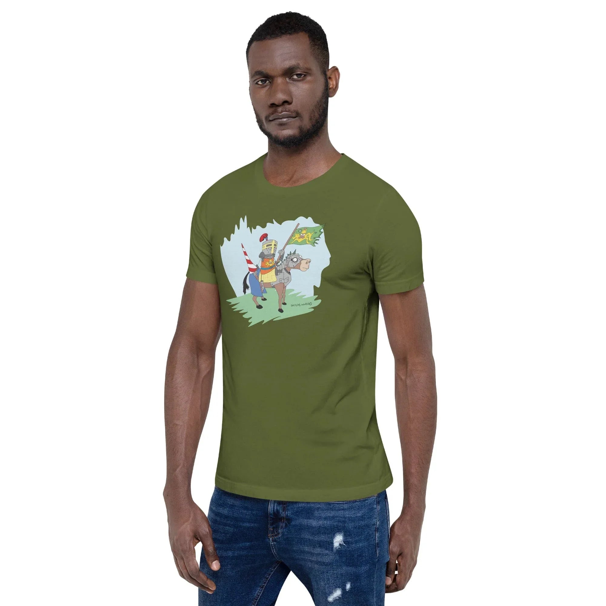 Tactical Gear Junkie Sketch's World © Officially Licensed - Knight on Horse Unisex T-Shirt