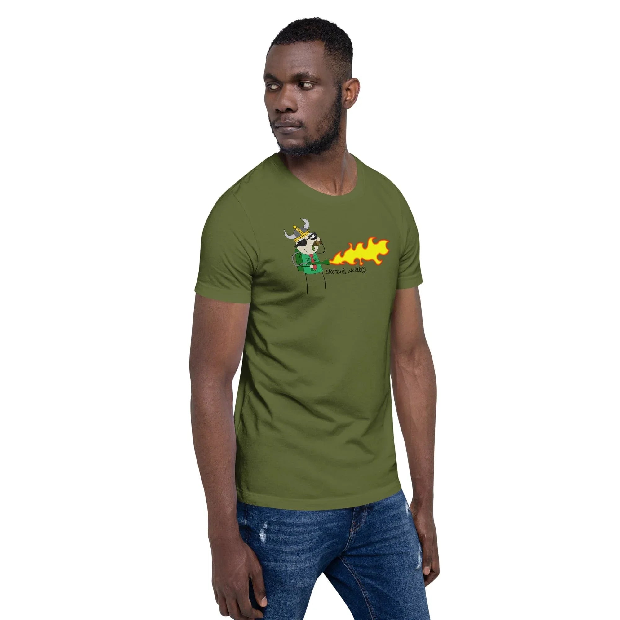 Tactical Gear Junkie Sketch's World © Officially Licensed - Army Flamethrower Unisex T-Shirt