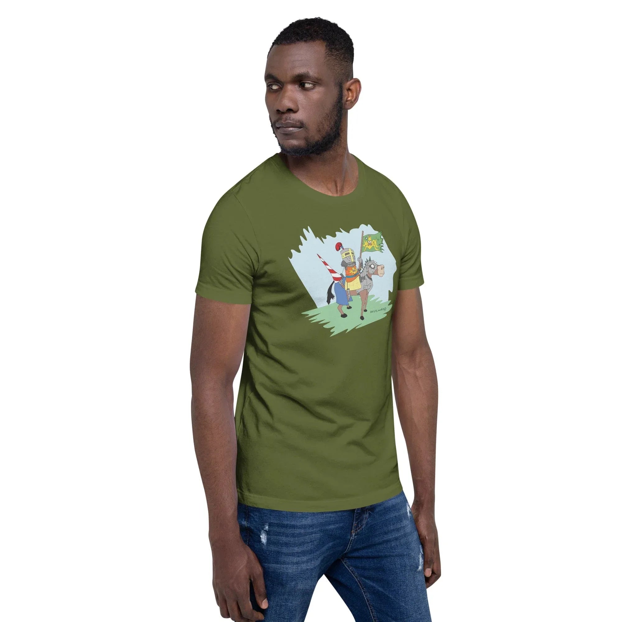 Tactical Gear Junkie Sketch's World © Officially Licensed - Knight on Horse Unisex T-Shirt