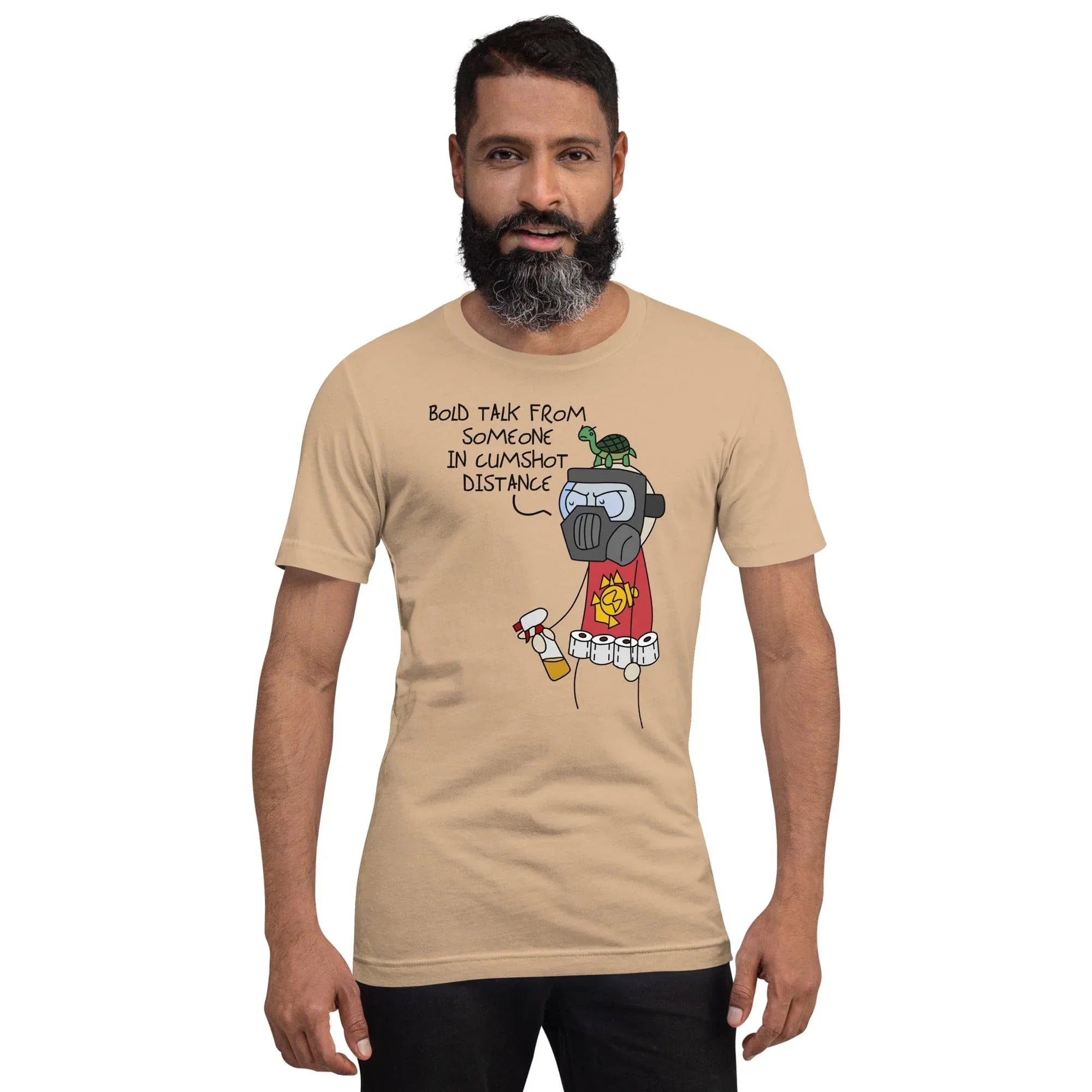 Tactical Gear Junkie Tan / XS Sketch's World © Officially Licensed - Cumshot Distance Marine Unisex T-Shirt