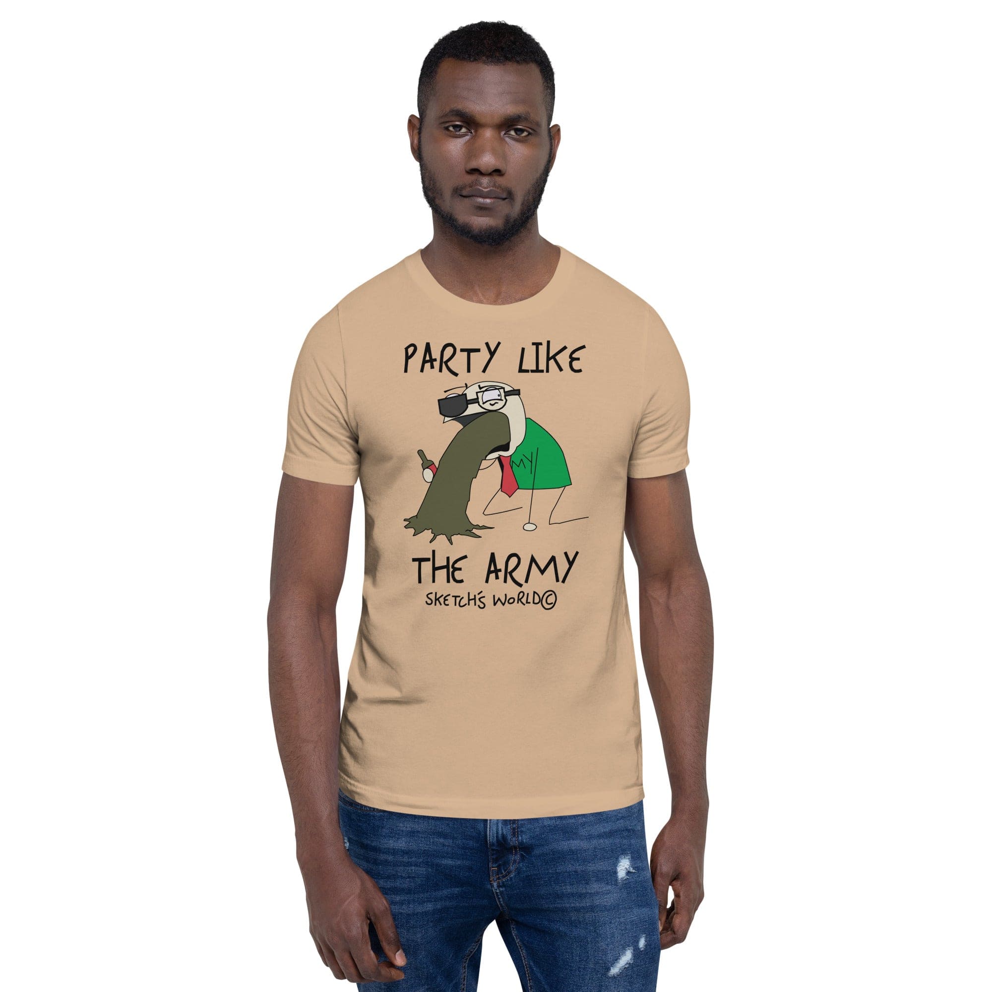 Tactical Gear Junkie Tan / XS Sketch's World © Officially Licensed - Party Like the Army Unisex T-Shirt