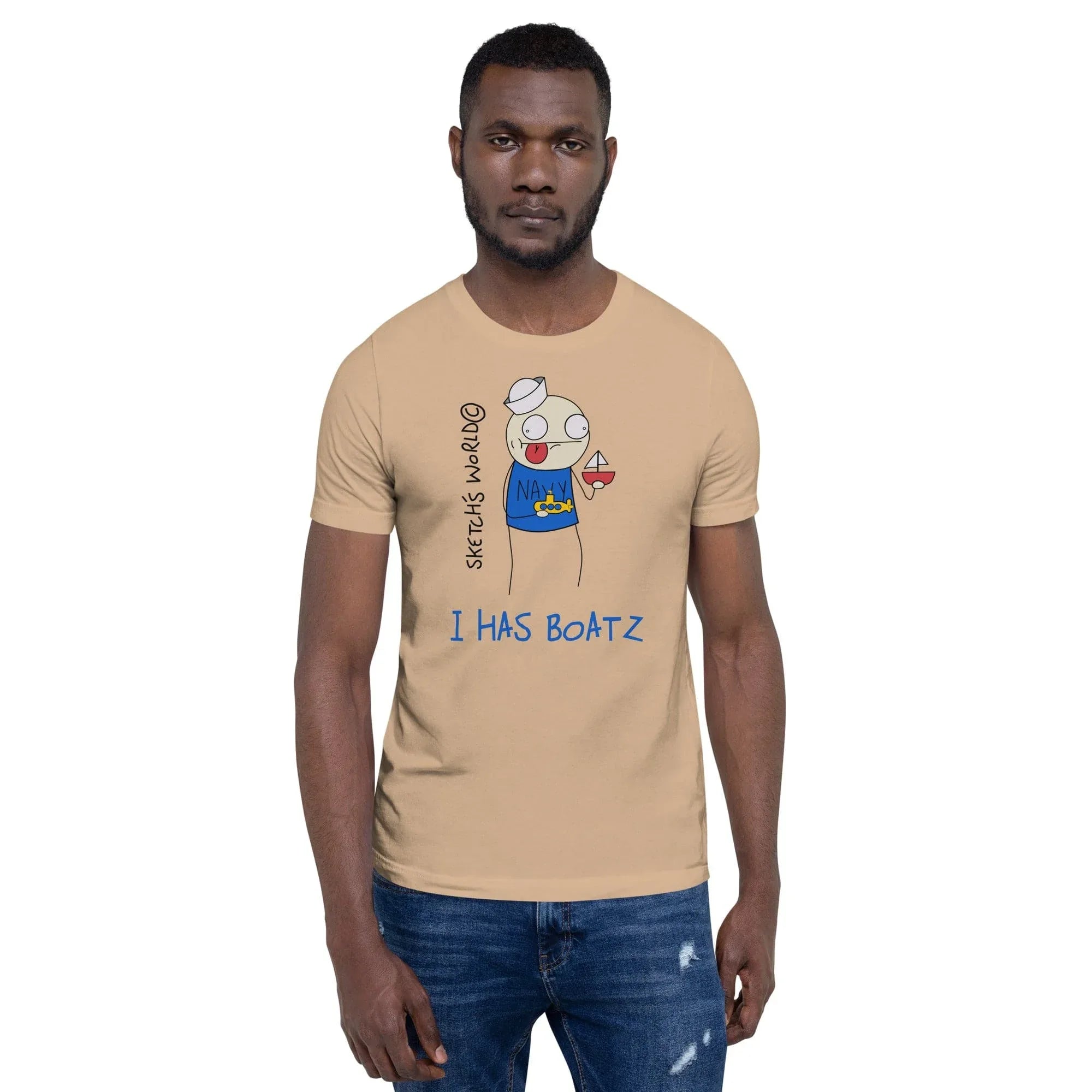 Tactical Gear Junkie Tan / XS Sketch's World © Officially Licensed - I Has Boatz Navy Unisex T-Shirt