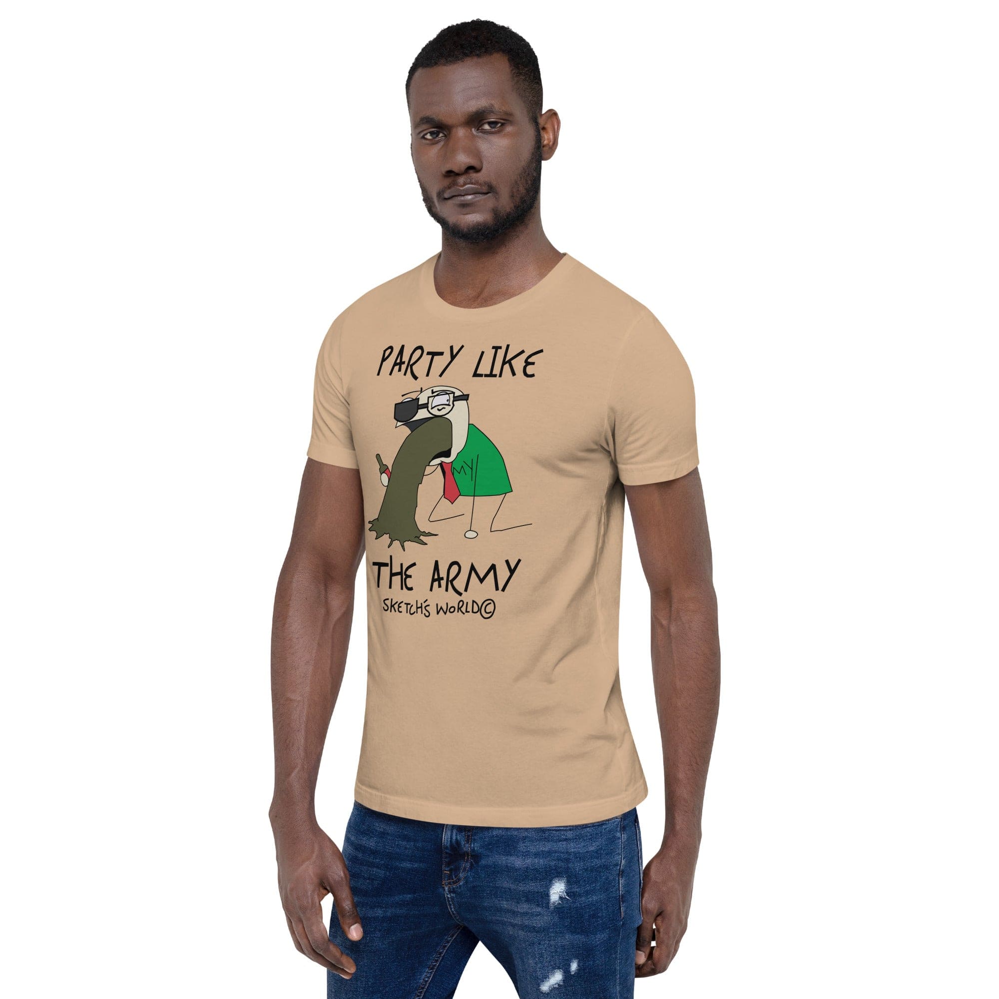 Tactical Gear Junkie Sketch's World © Officially Licensed - Party Like the Army Unisex T-Shirt