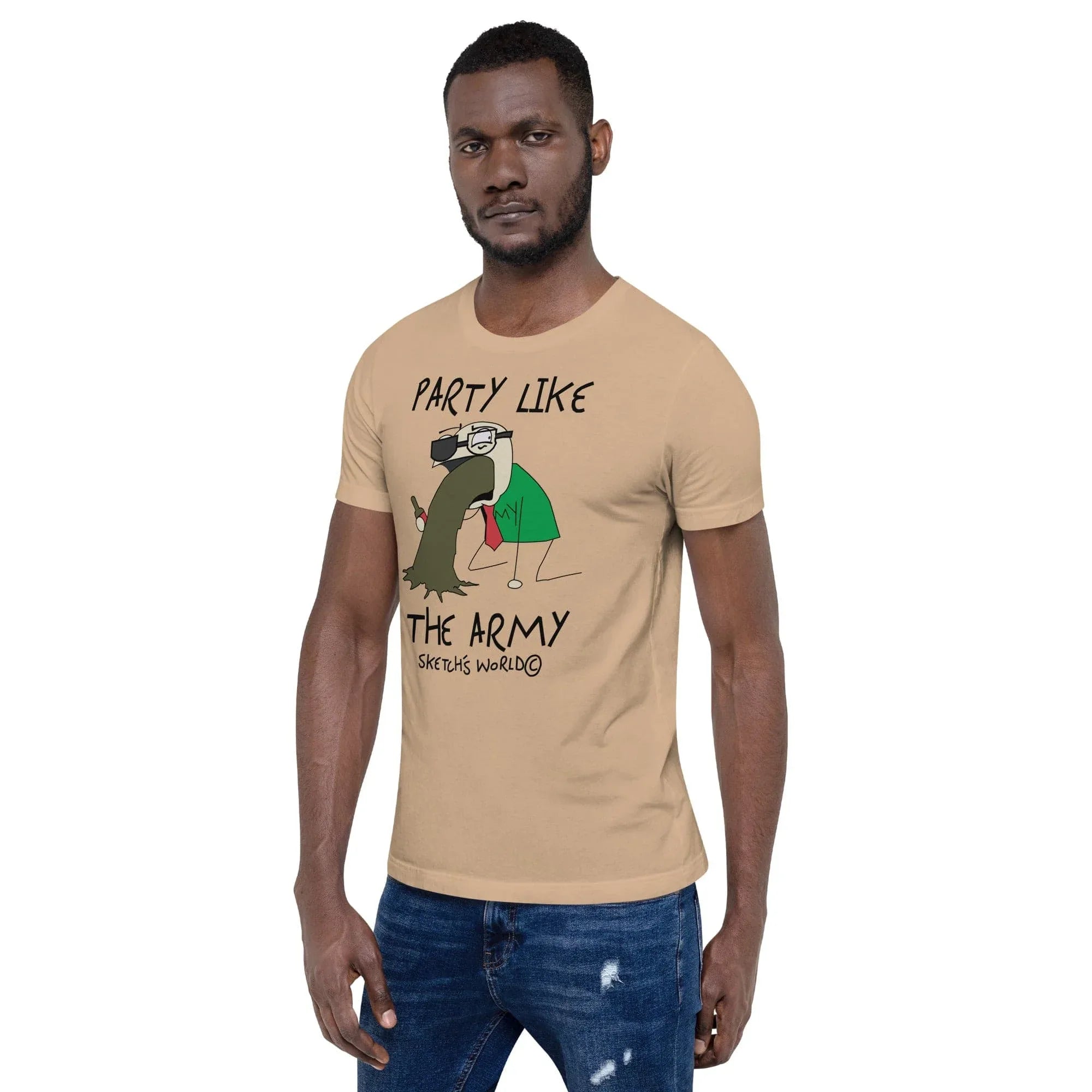 Tactical Gear Junkie Sketch's World © Officially Licensed - Party Like the Army Unisex T-Shirt
