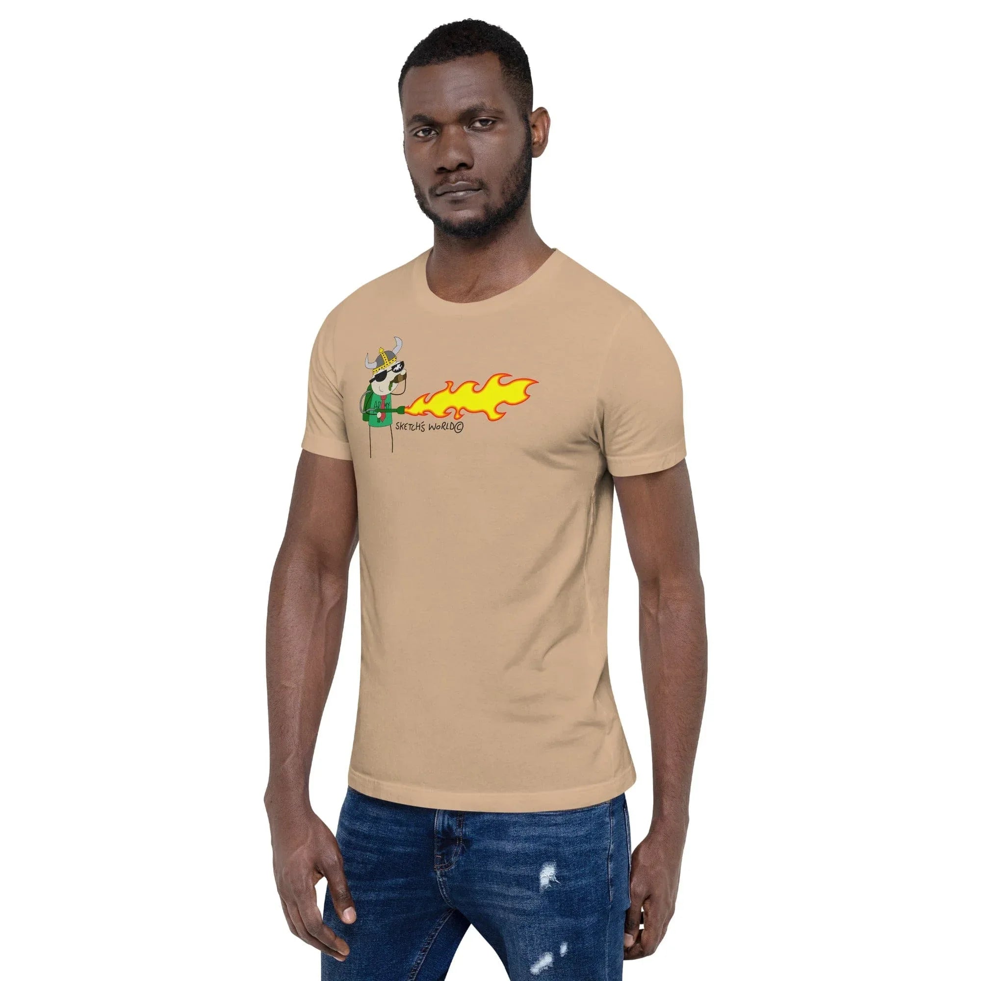 Tactical Gear Junkie Sketch's World © Officially Licensed - Army Flamethrower Unisex T-Shirt