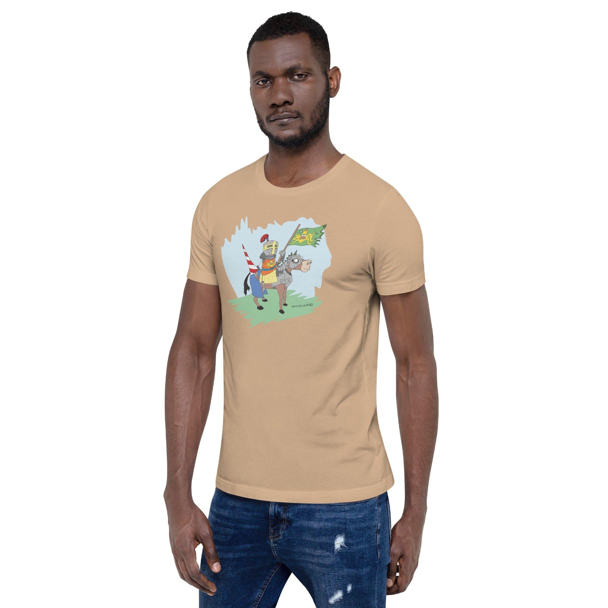 Tactical Gear Junkie Sketch's World © Officially Licensed - Knight on Horse Unisex T-Shirt