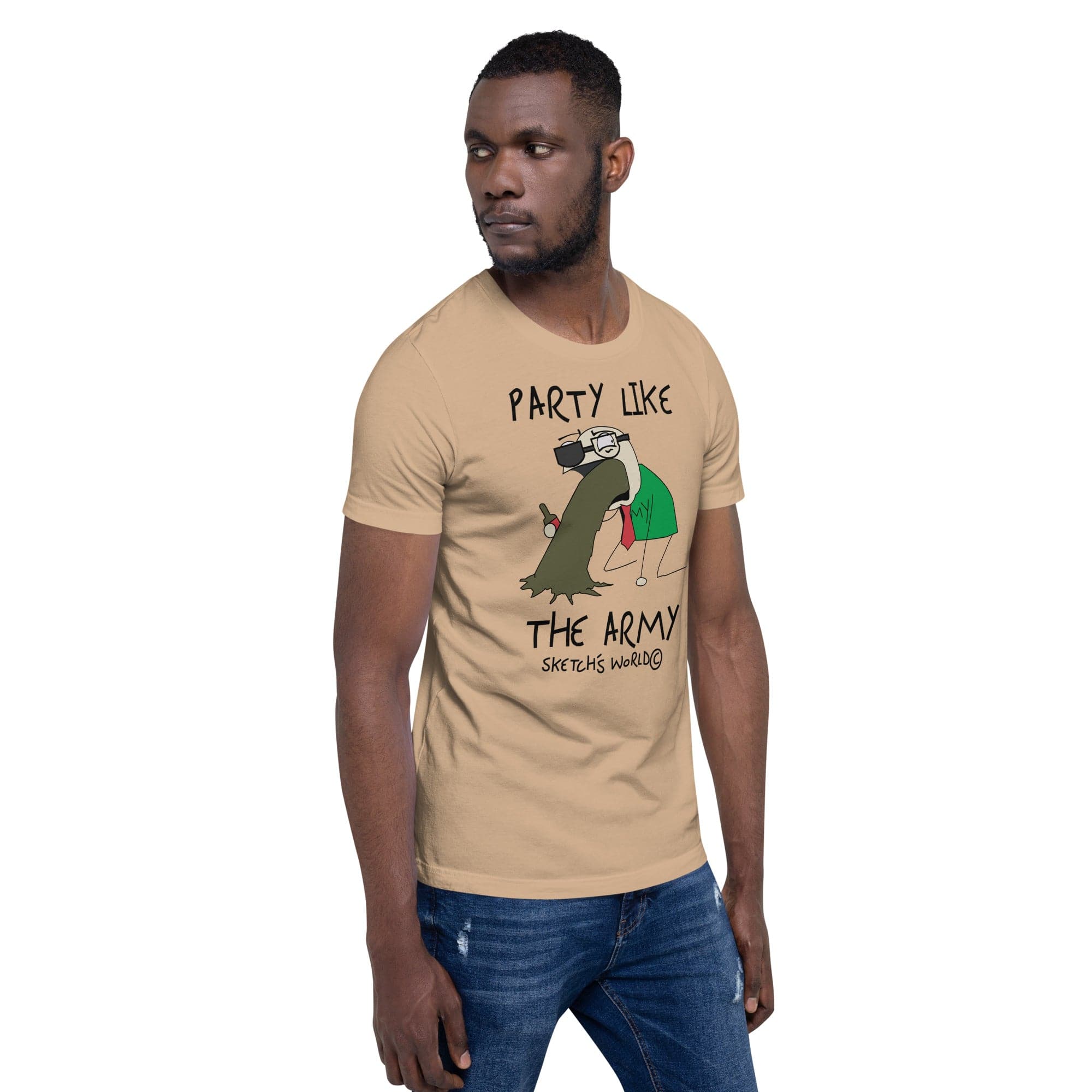 Tactical Gear Junkie Sketch's World © Officially Licensed - Party Like the Army Unisex T-Shirt