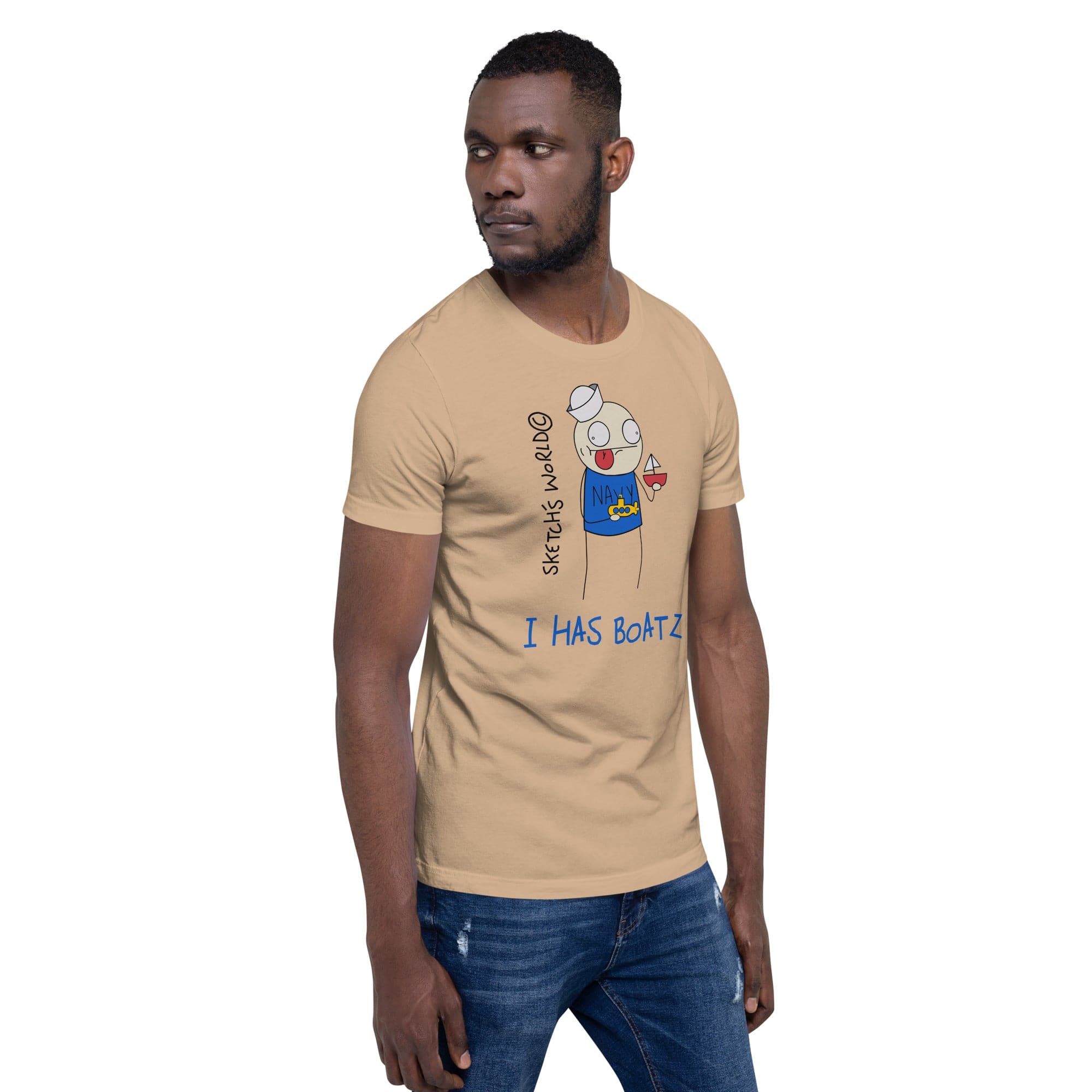 Tactical Gear Junkie Sketch's World © Officially Licensed - I Has Boatz Navy Unisex T-Shirt