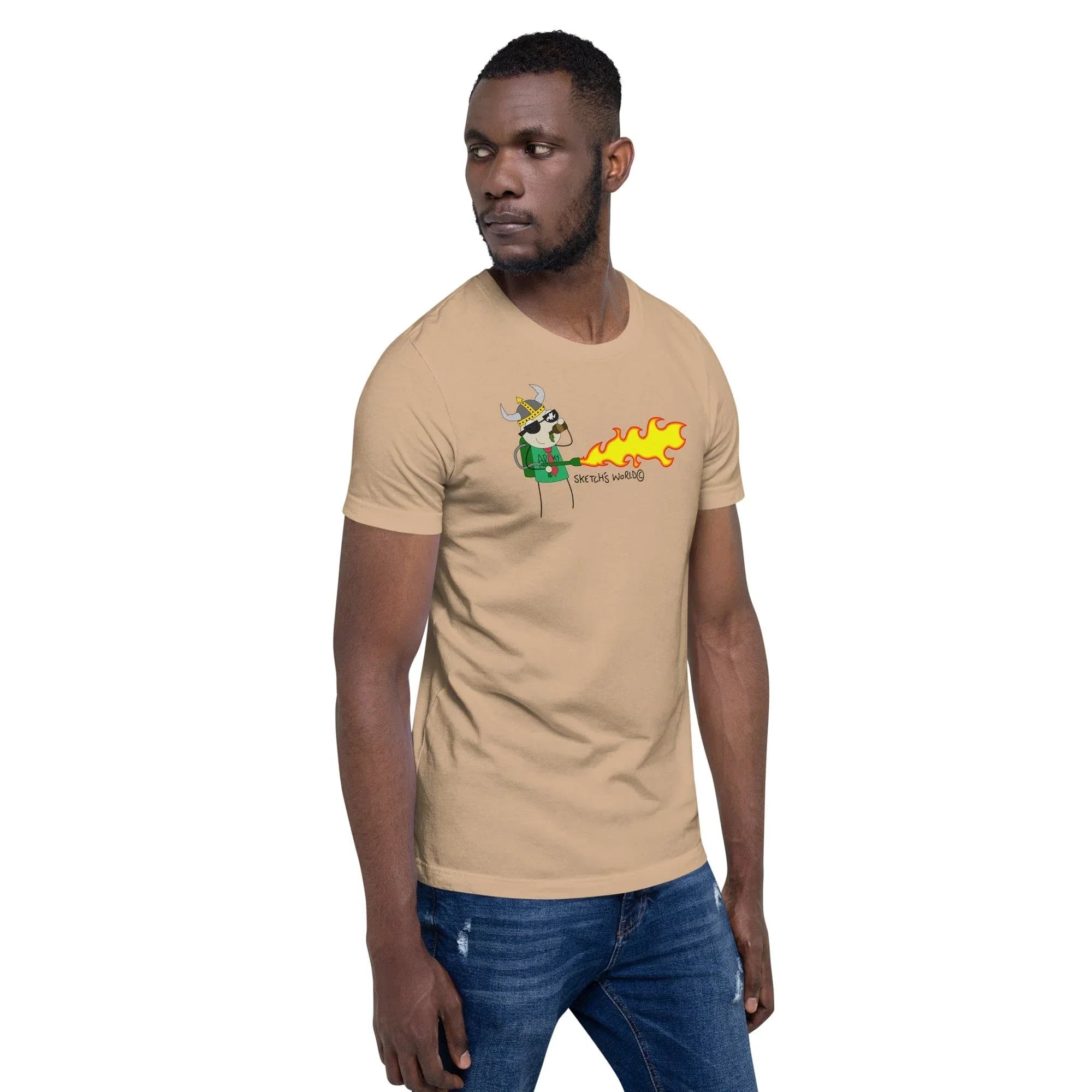 Tactical Gear Junkie Sketch's World © Officially Licensed - Army Flamethrower Unisex T-Shirt
