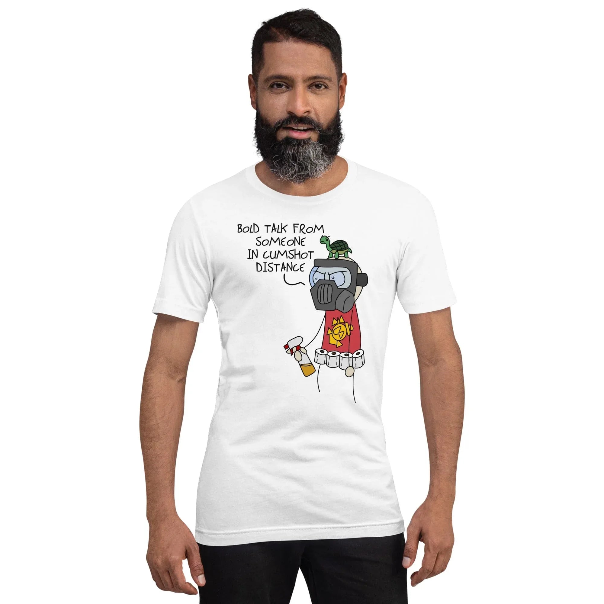 Tactical Gear Junkie White / XS Sketch's World © Officially Licensed - Cumshot Distance Marine Unisex T-Shirt