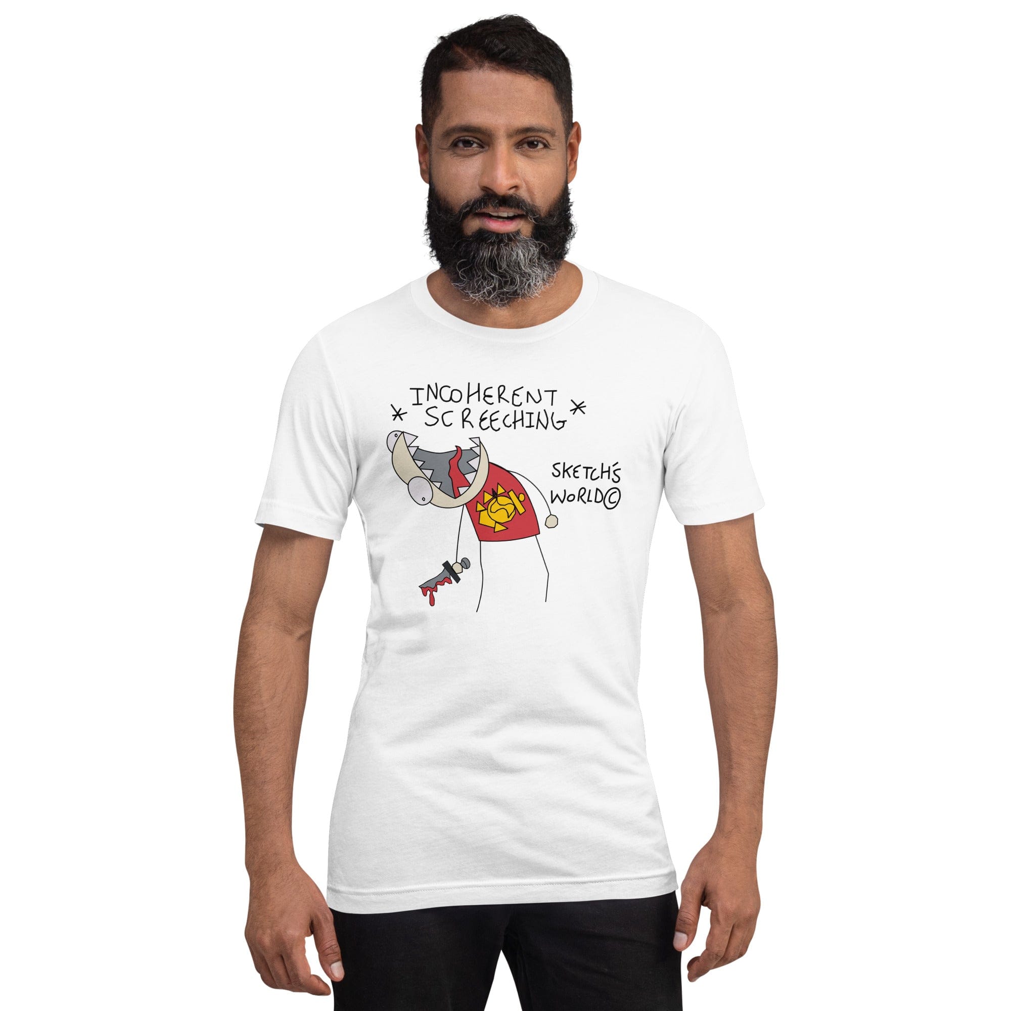 Tactical Gear Junkie White / XS Sketch's World © Officially Licensed - Incoherent Screeching Marine Unisex T-Shirt