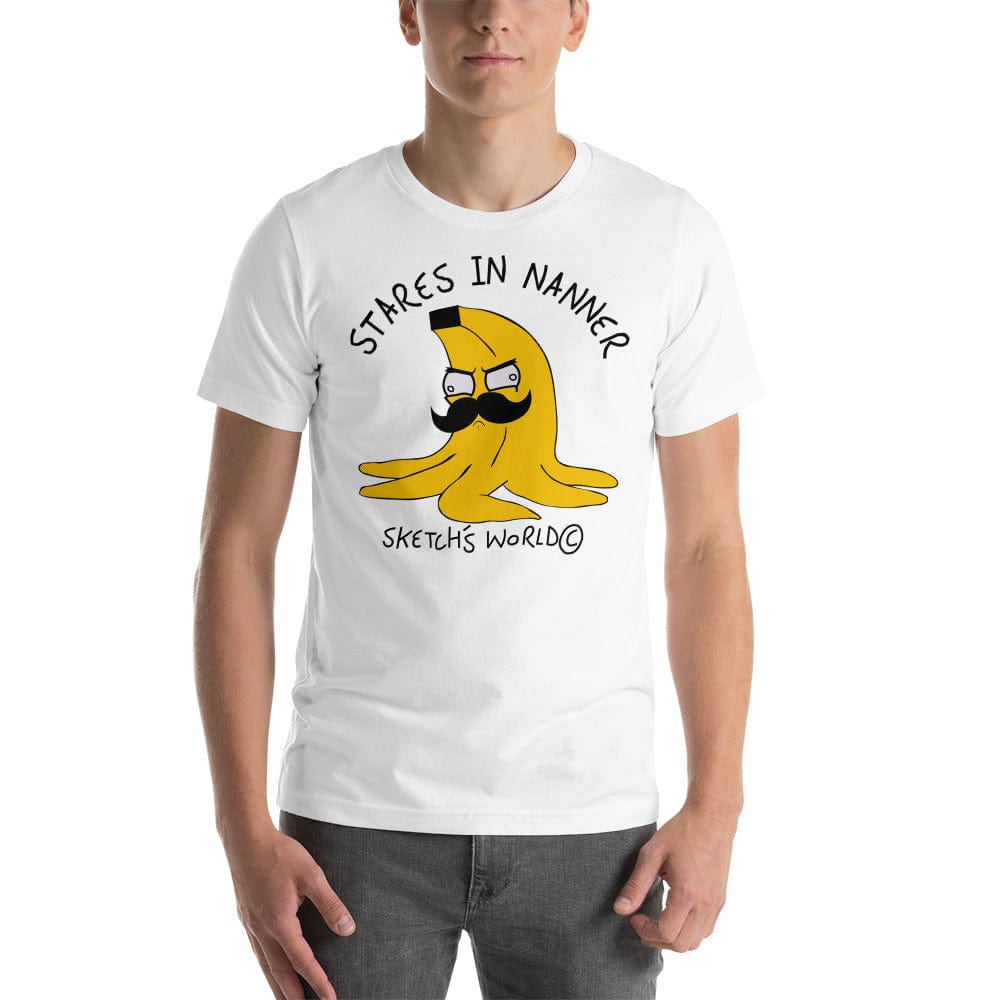 Tactical Gear Junkie White / XS Sketch's World © Officially Licensed - Stares in Nanner Unisex T-Shirt
