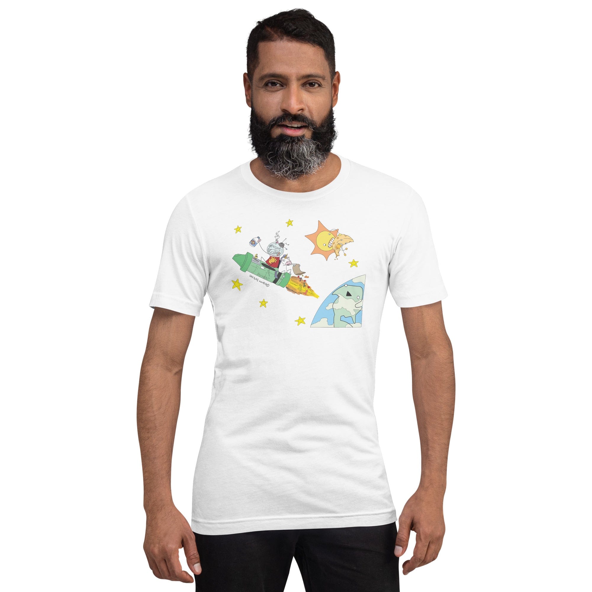 Tactical Gear Junkie White / XS Sketch's World © Officially Licensed - Marine & Rocket Unisex T-Shirt