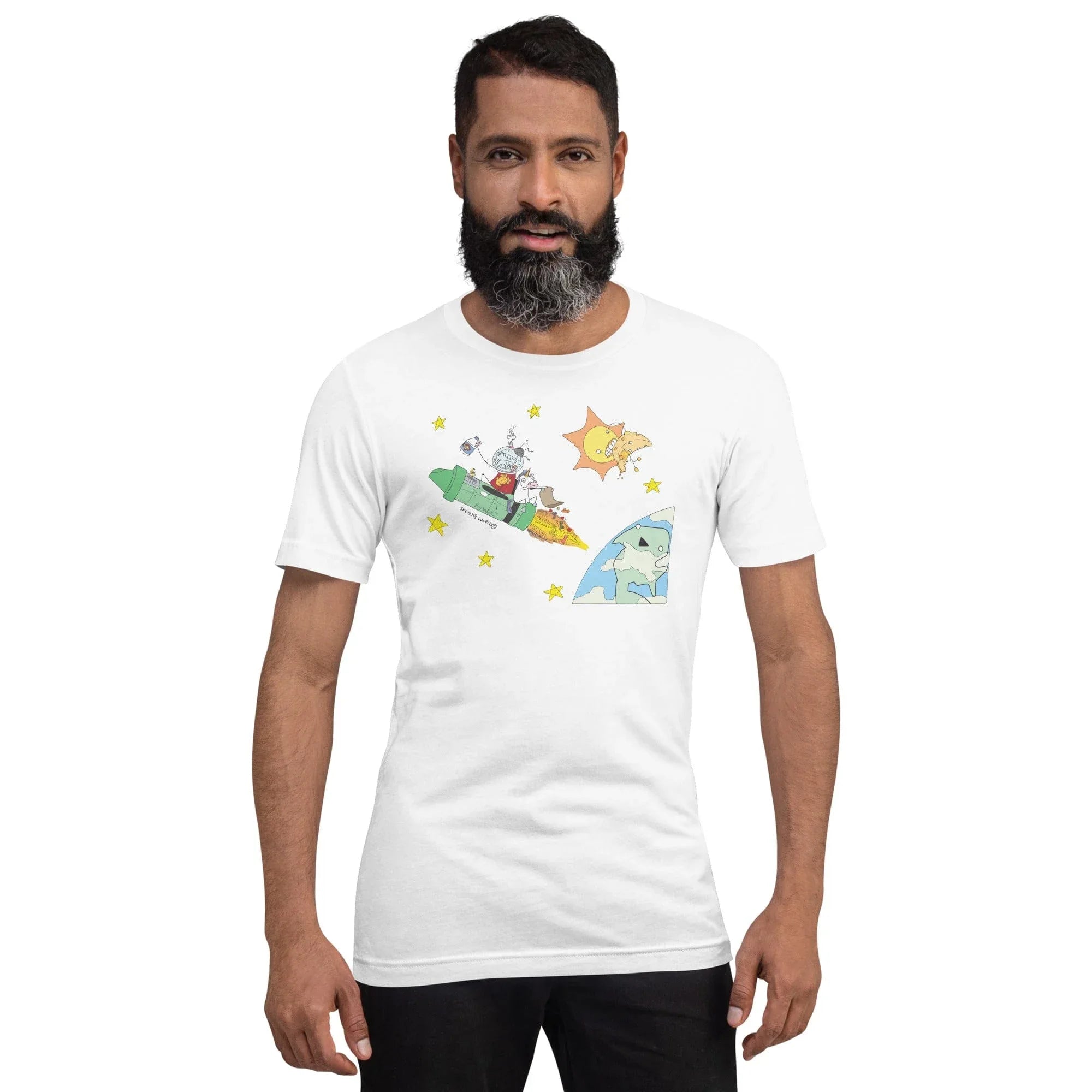Tactical Gear Junkie White / XS Sketch's World © Officially Licensed - Marine & Rocket Unisex T-Shirt