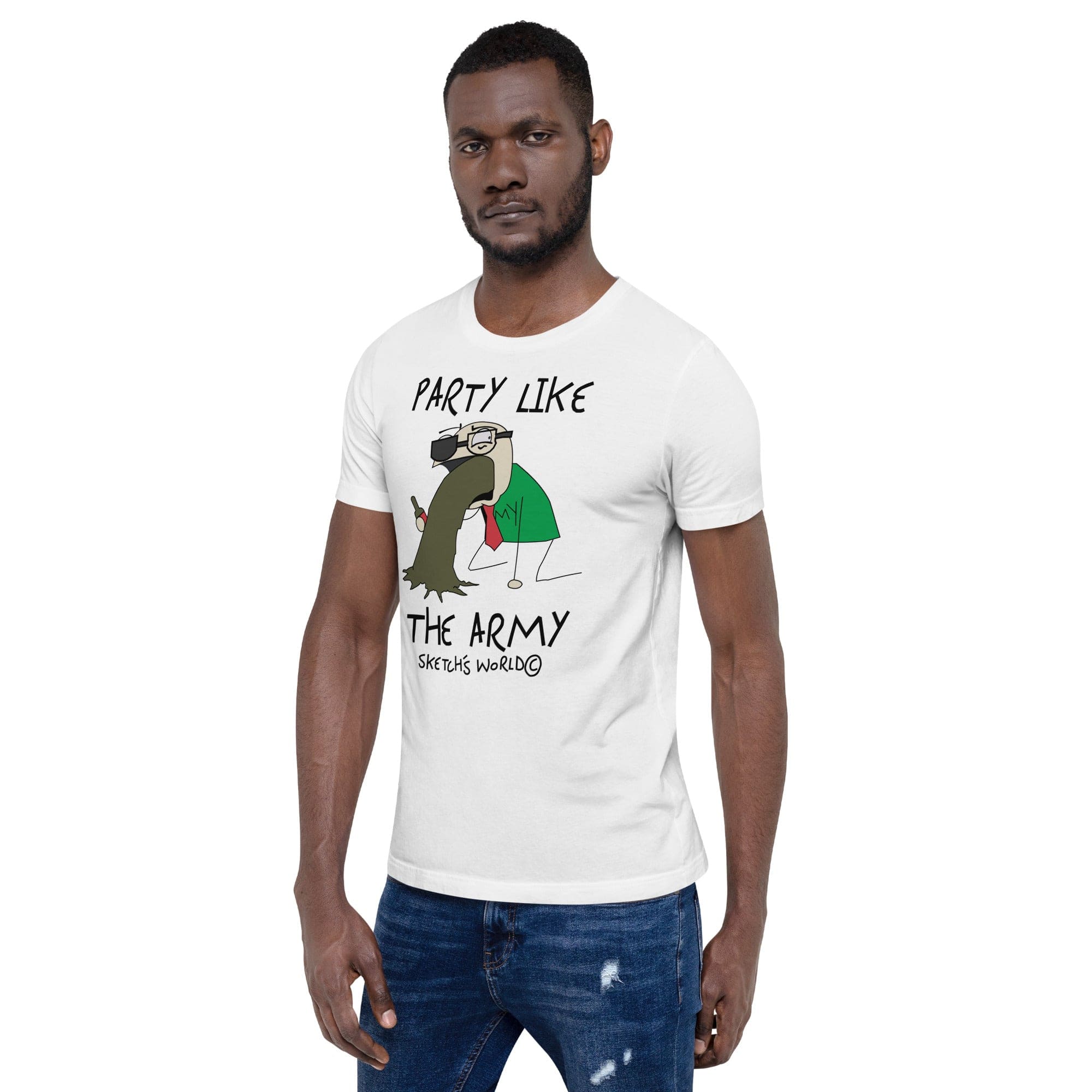Tactical Gear Junkie Sketch's World © Officially Licensed - Party Like the Army Unisex T-Shirt