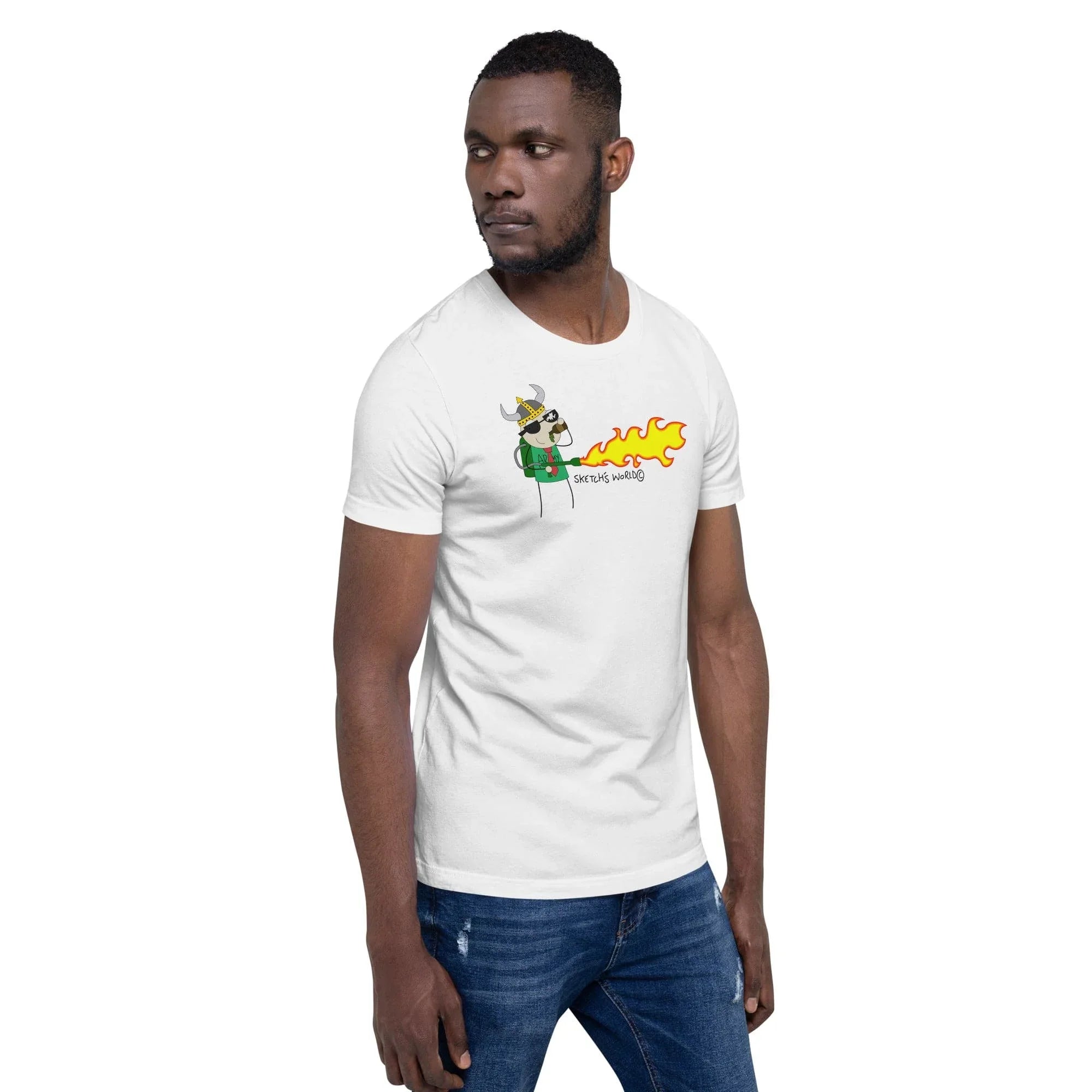 Tactical Gear Junkie Sketch's World © Officially Licensed - Army Flamethrower Unisex T-Shirt