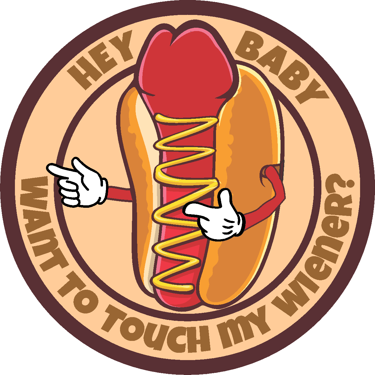 Hey Baby - Hot Dog - 4 Sticker