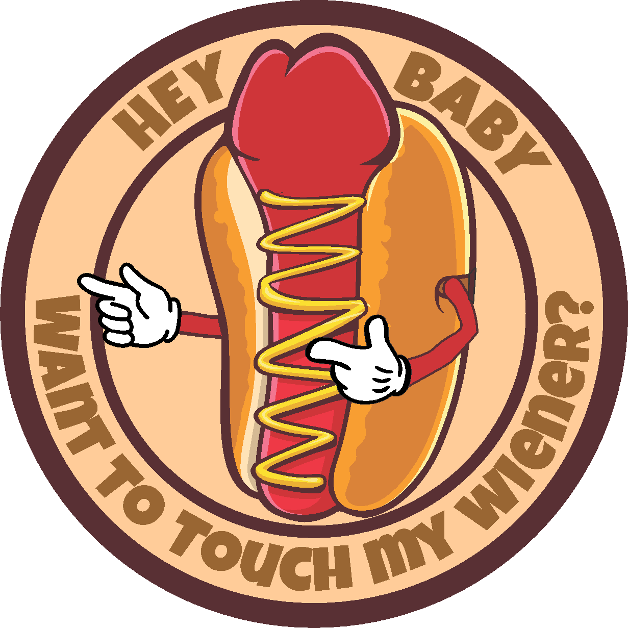 Tactical Gear Junkie Stickers Hey Baby - Hot Dog - 4" Sticker