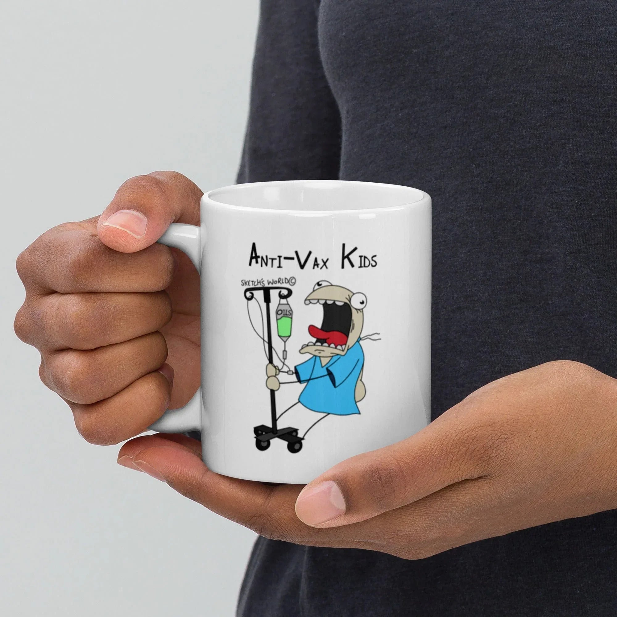 Tactical Gear Junkie Sketch's World © Officially Licensed - Anti-Vax Kids Ceramic Mug