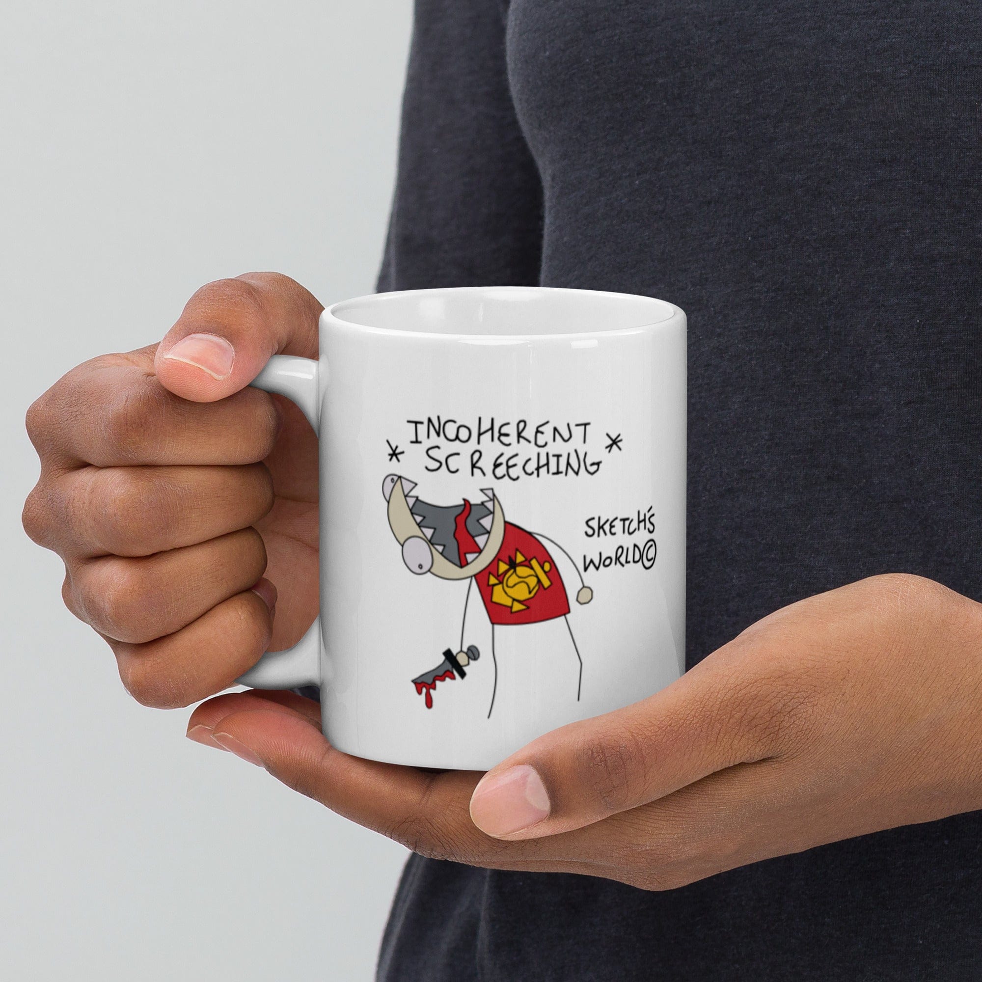 Tactical Gear Junkie Sketch's World © Officially Licensed - Incoherent Screeching Marines Ceramic Mug