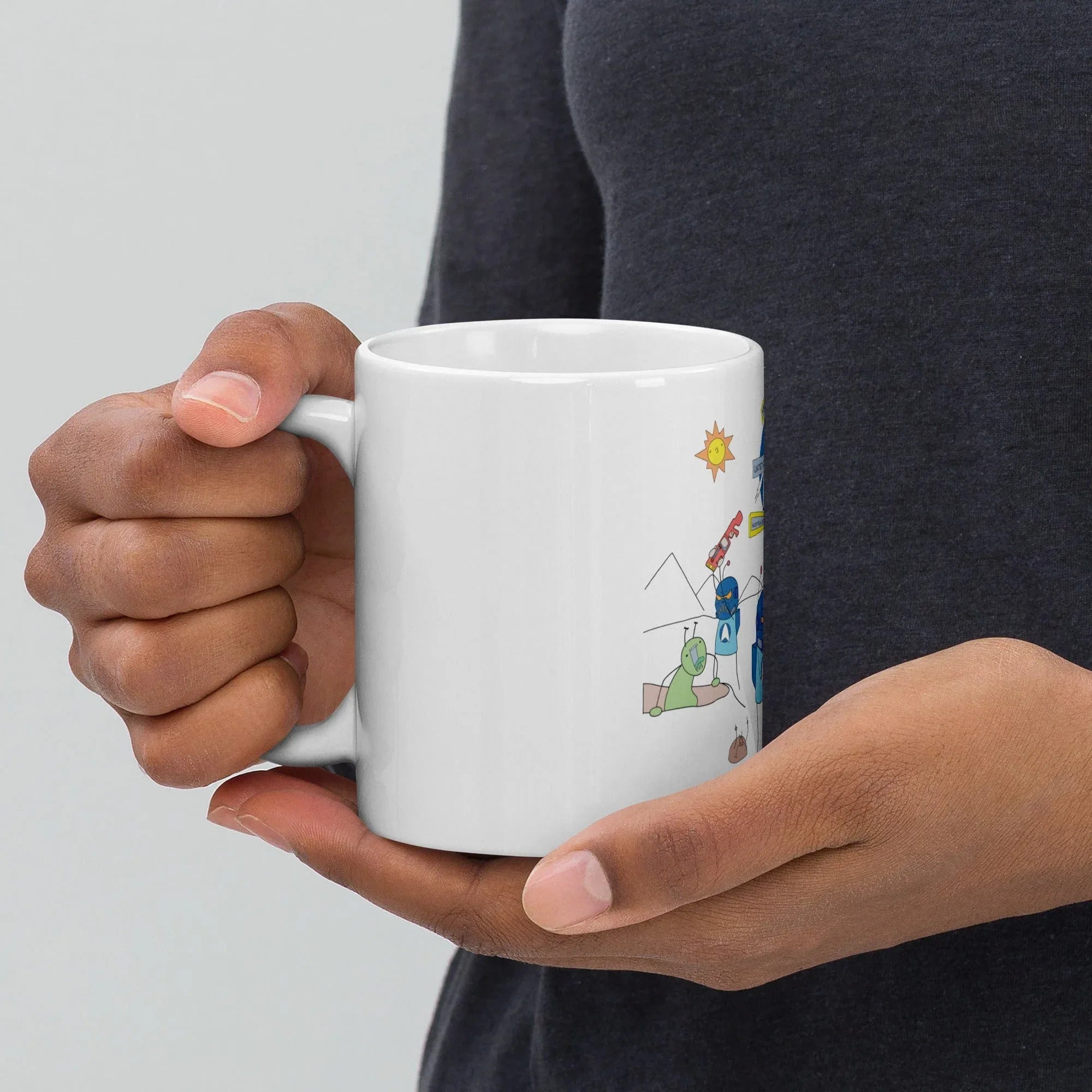 Tactical Gear Junkie Sketch's World © Officially Licensed - Space Force & Aliens Ceramic Mug