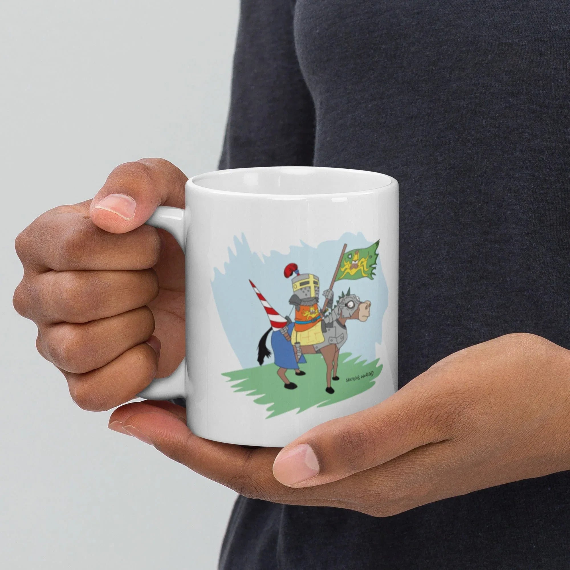 Tactical Gear Junkie Sketch's World © Officially Licensed - Knight on Horse Ceramic Mug