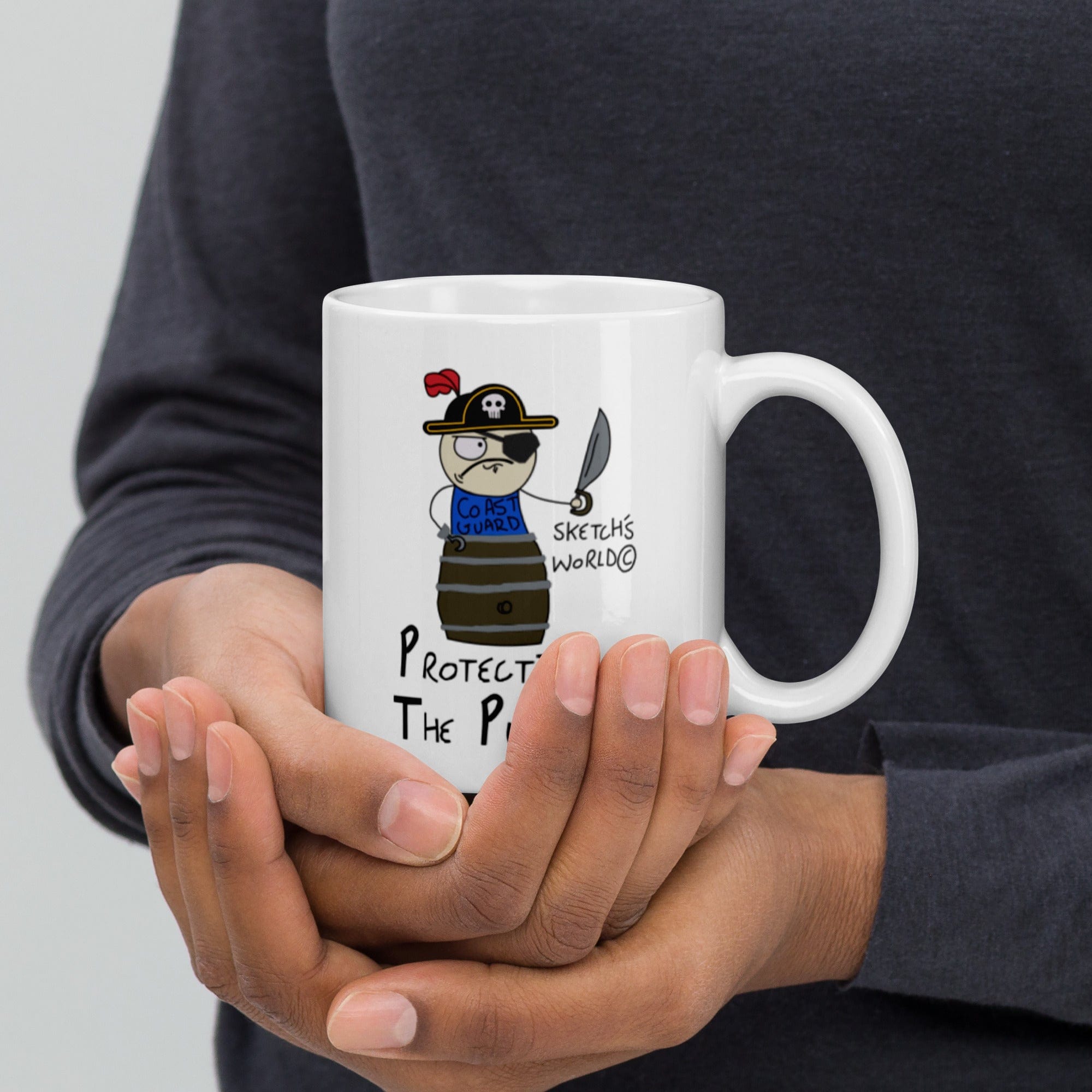 Tactical Gear Junkie 11oz Sketch's World © Officially Licensed - Protecting the Puddles Coast Guard Ceramic Mug