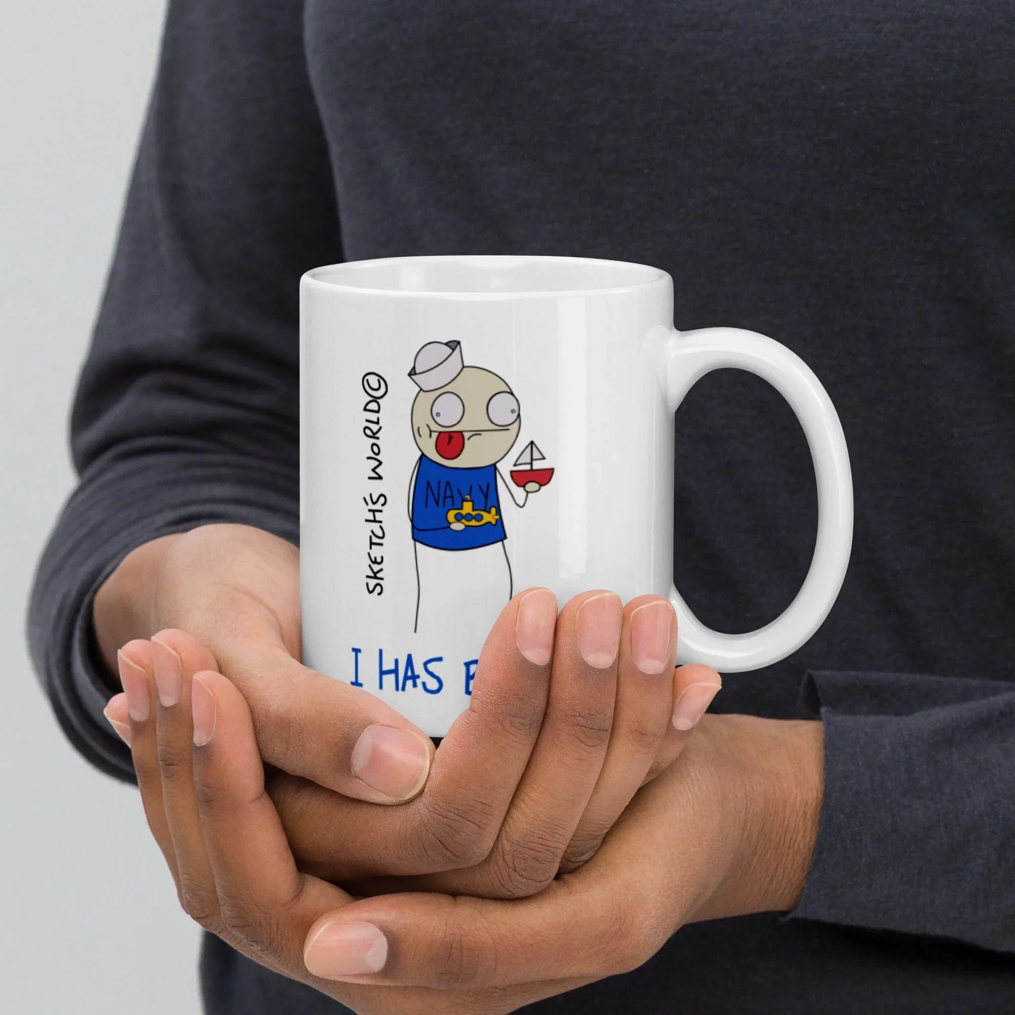Tactical Gear Junkie 11oz Sketch's World © Officially Licensed - I Has Boatz Navy Ceramic Mug