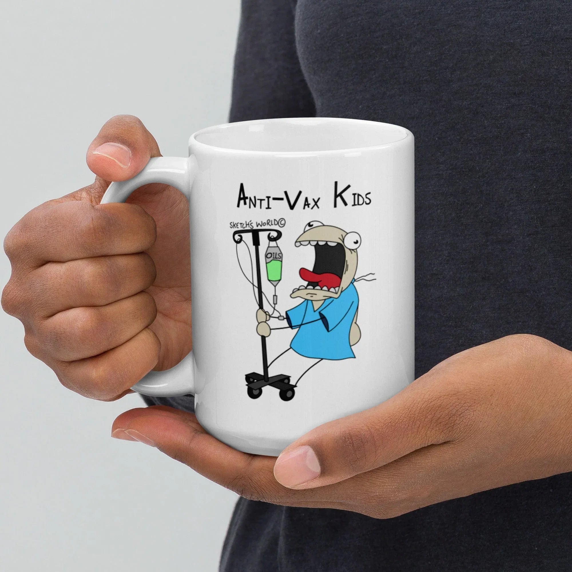 Tactical Gear Junkie Sketch's World © Officially Licensed - Anti-Vax Kids Ceramic Mug