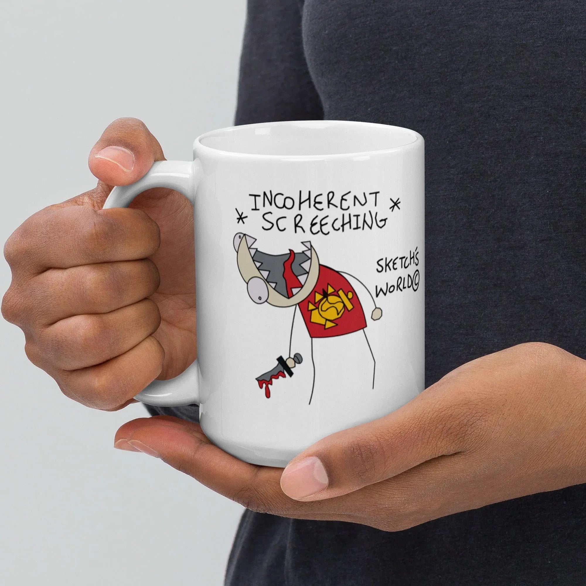 Tactical Gear Junkie Sketch's World © Officially Licensed - Incoherent Screeching Marines Ceramic Mug