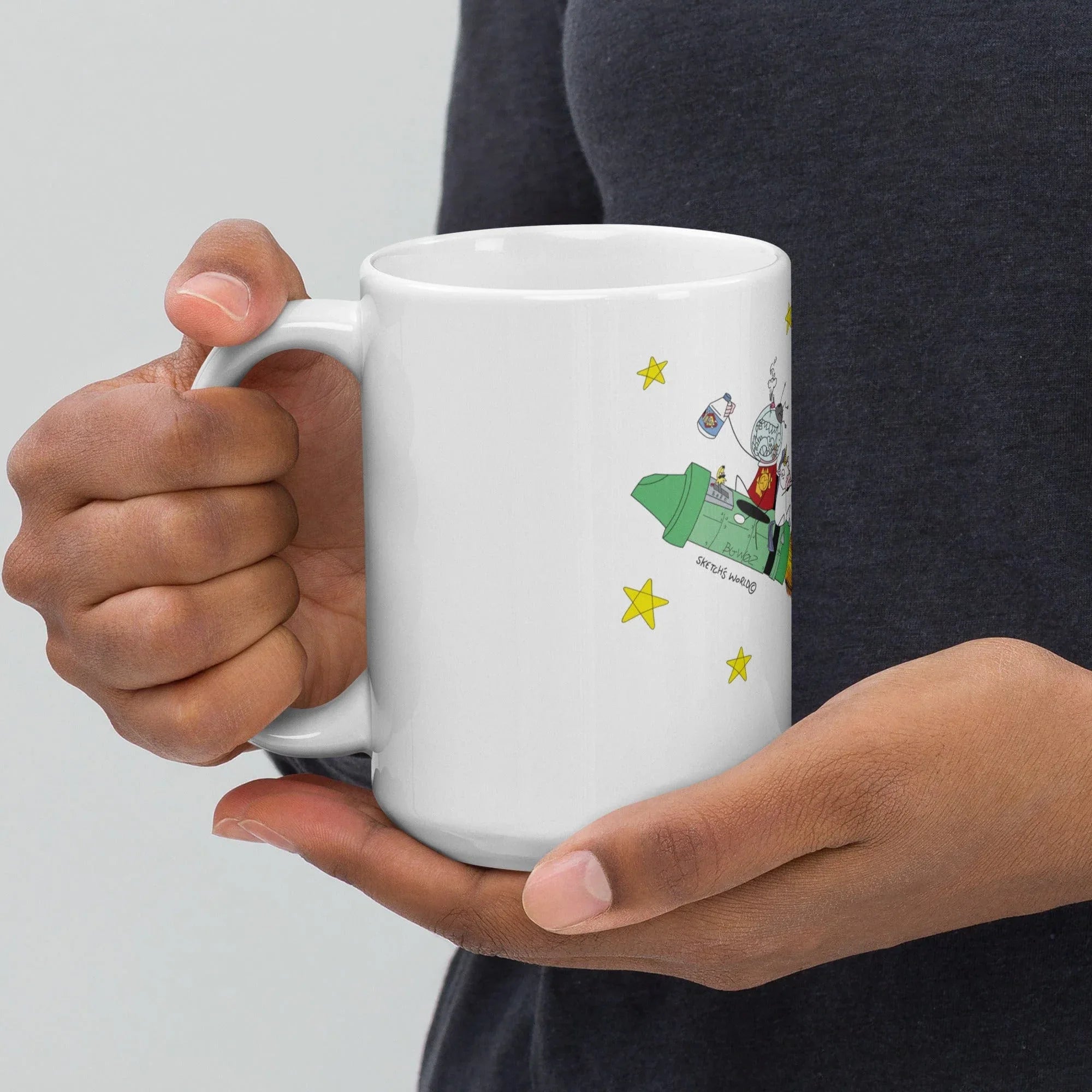 Tactical Gear Junkie Sketch's World © Officially Licensed - Marine & Rocket Ceramic Mug