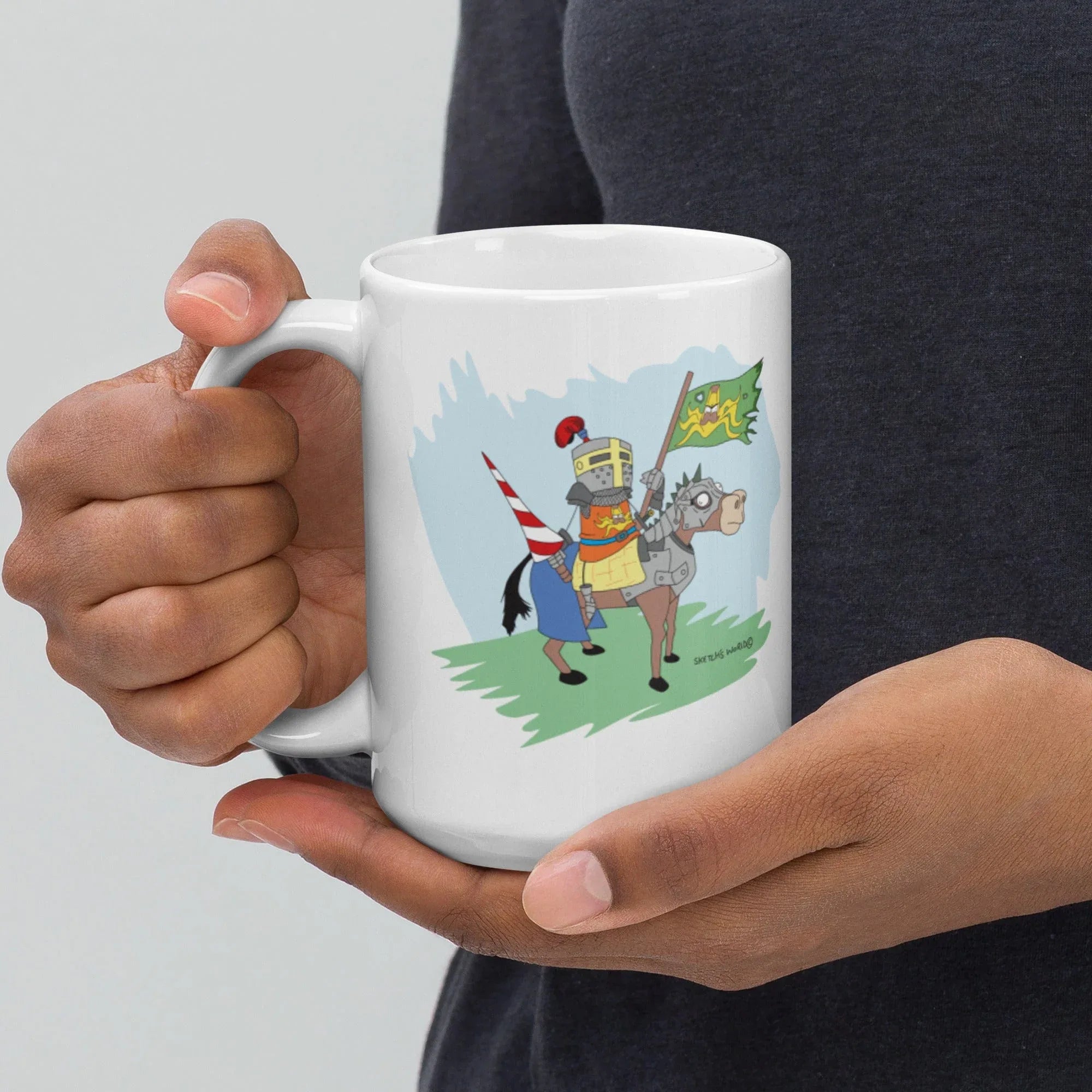 Tactical Gear Junkie Sketch's World © Officially Licensed - Knight on Horse Ceramic Mug
