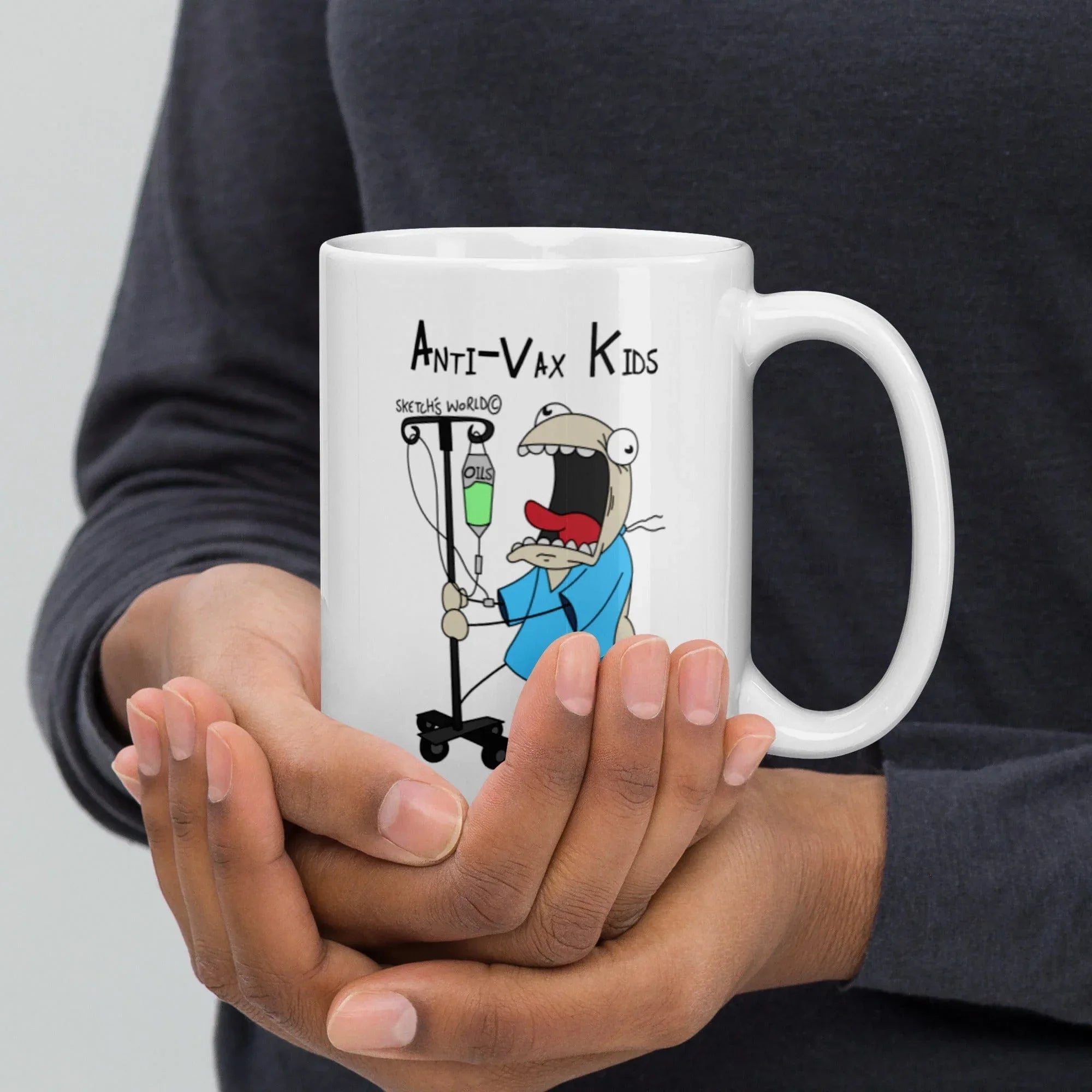 Tactical Gear Junkie 15oz Sketch's World © Officially Licensed - Anti-Vax Kids Ceramic Mug