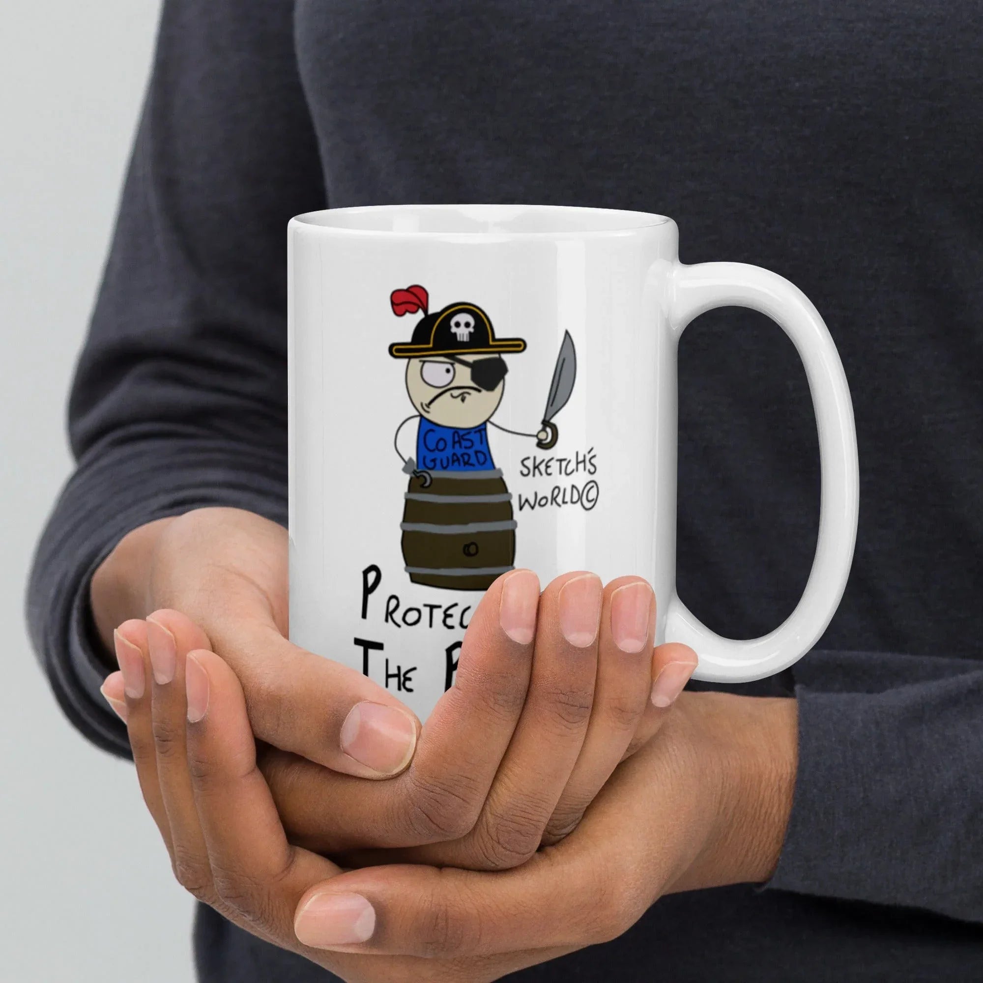Tactical Gear Junkie 15oz Sketch's World © Officially Licensed - Protecting the Puddles Coast Guard Ceramic Mug