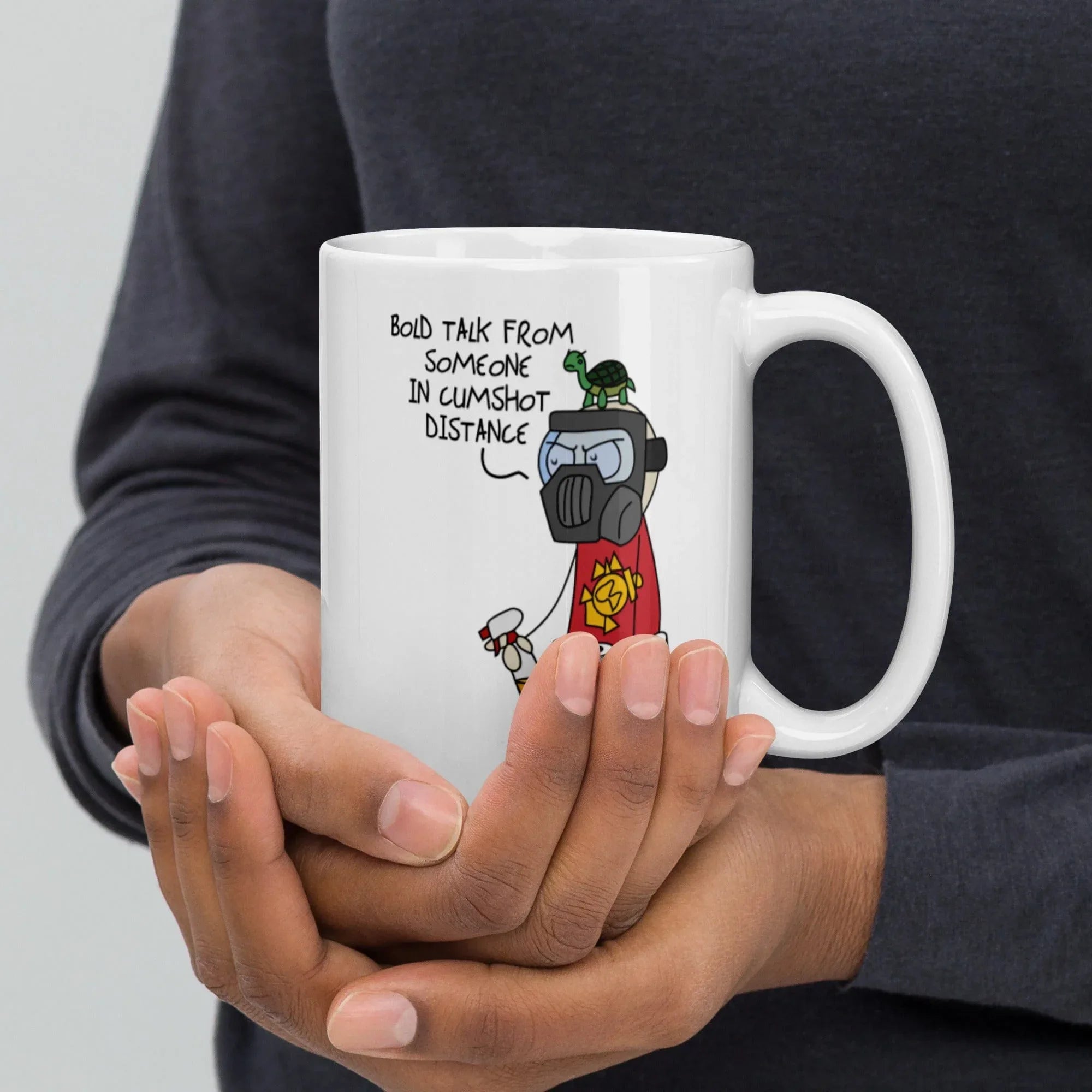 Tactical Gear Junkie 15oz Sketch's World © Officially Licensed - Cumshot Distance Marine Ceramic Mug