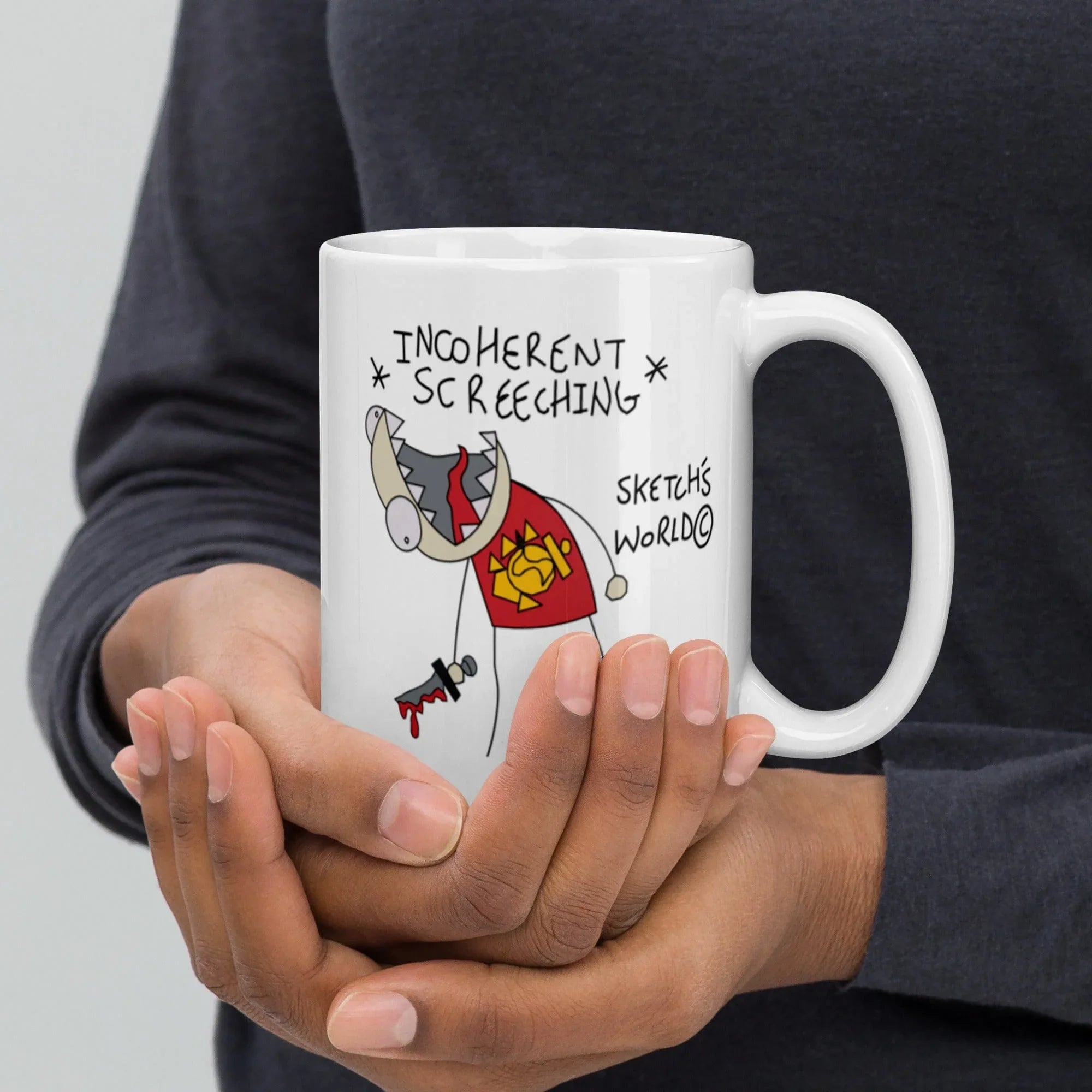 Tactical Gear Junkie 15oz Sketch's World © Officially Licensed - Incoherent Screeching Marines Ceramic Mug