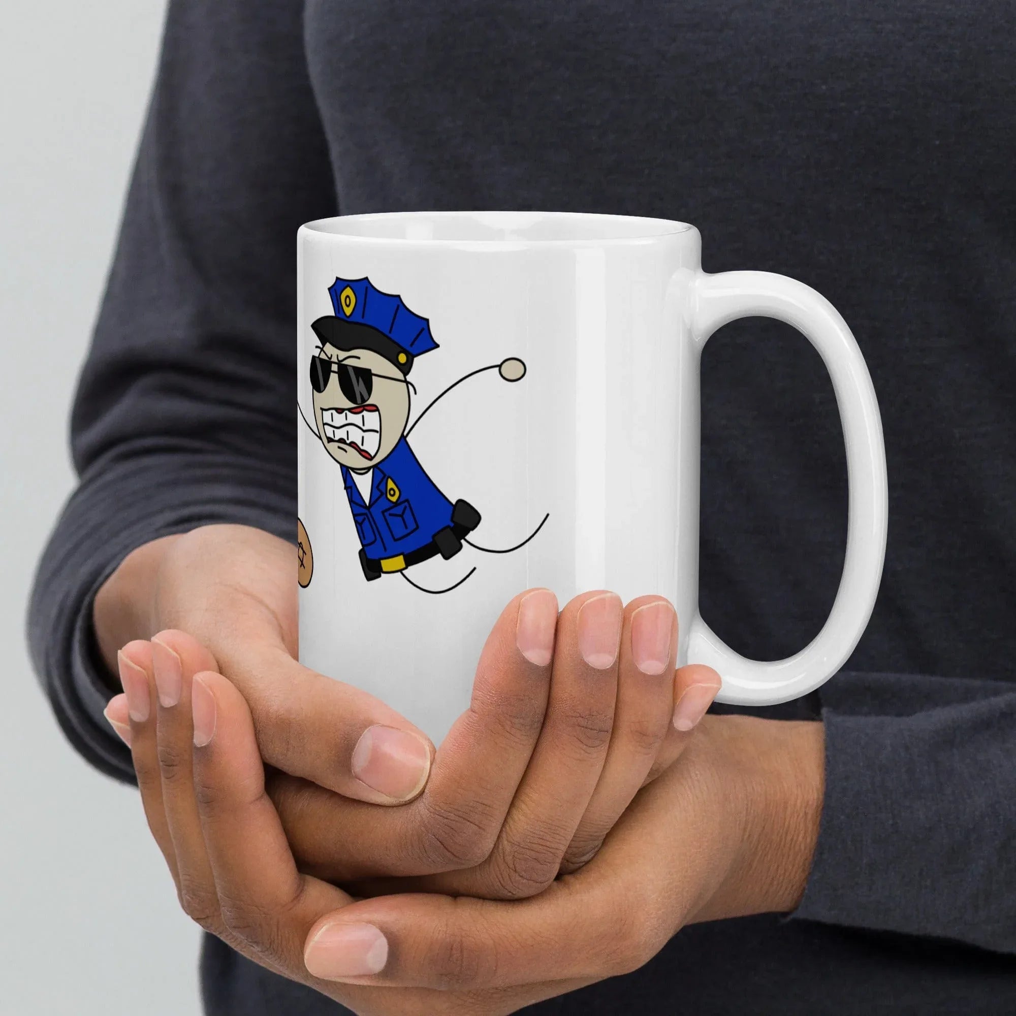 Tactical Gear Junkie 15oz Sketch's World © Officially Licensed - Police & Donut Ceramic Mug