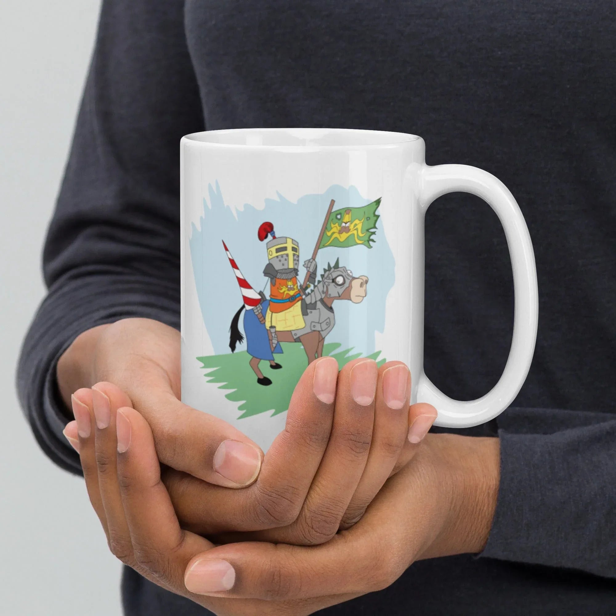 Tactical Gear Junkie 15oz Sketch's World © Officially Licensed - Knight on Horse Ceramic Mug