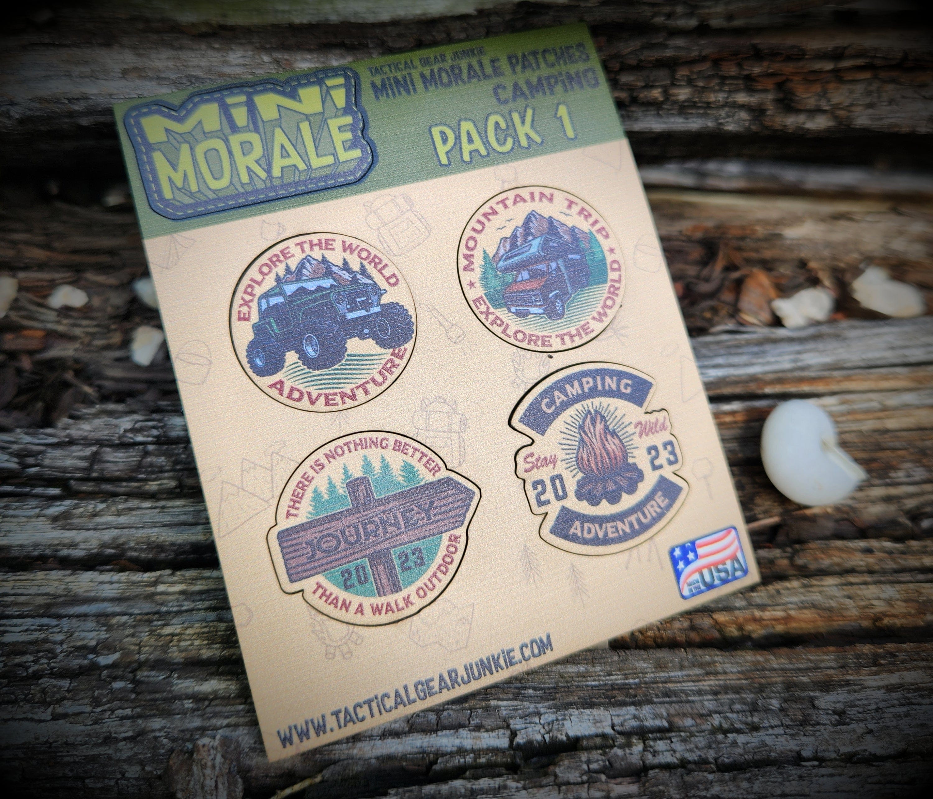 Tactical Gear Junkie Patches Mini Morale - Camping Pack 1