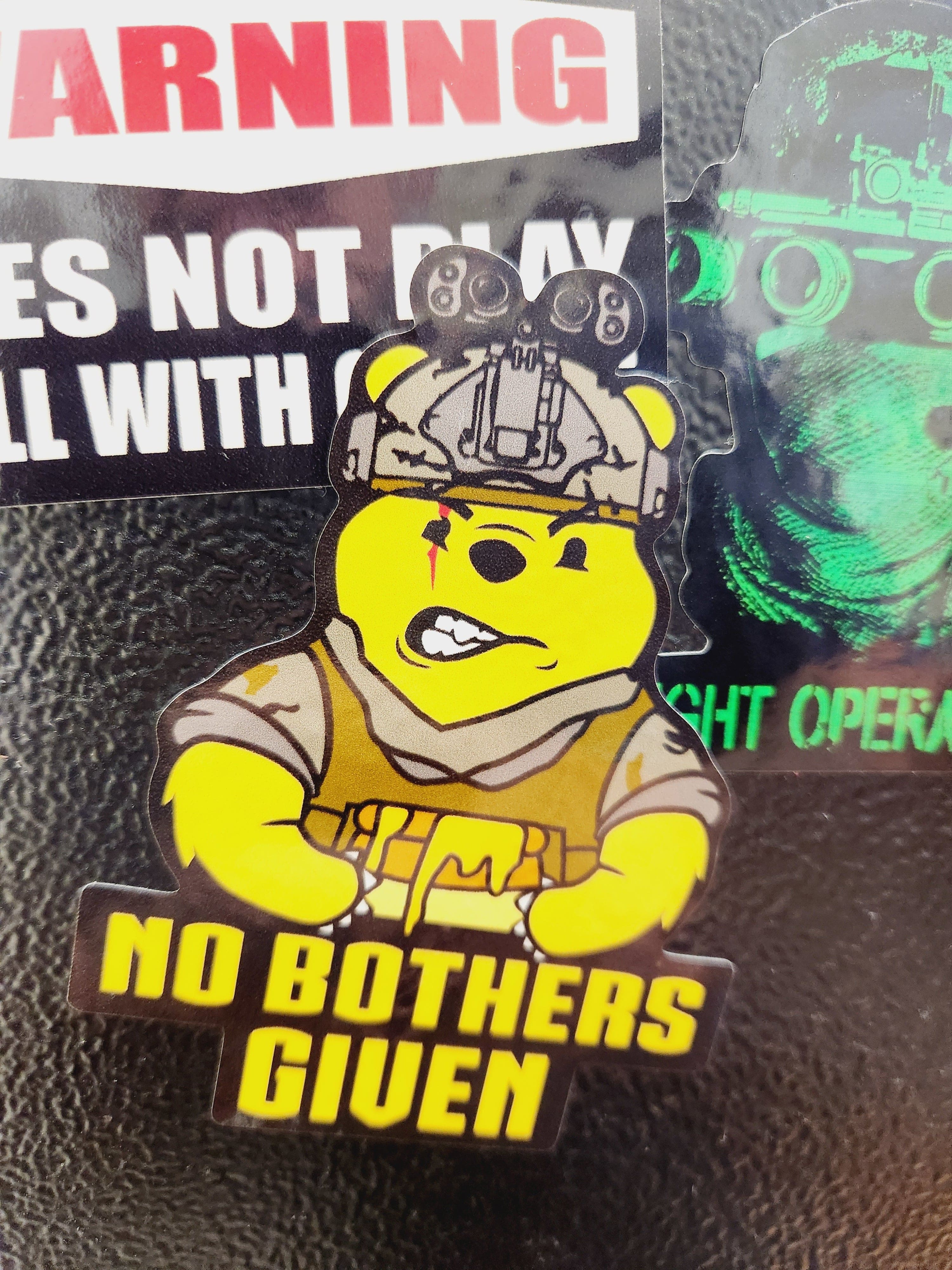 Tactical Gear Junkie Stickers STICKER - No Bothers Given Tactical Pooh Bear Slap - Embrace the Honey Hunt
